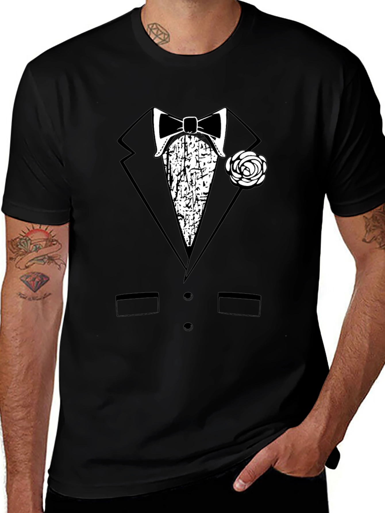 Tuxedo T-Shirt - Bowtie Graphic Tee