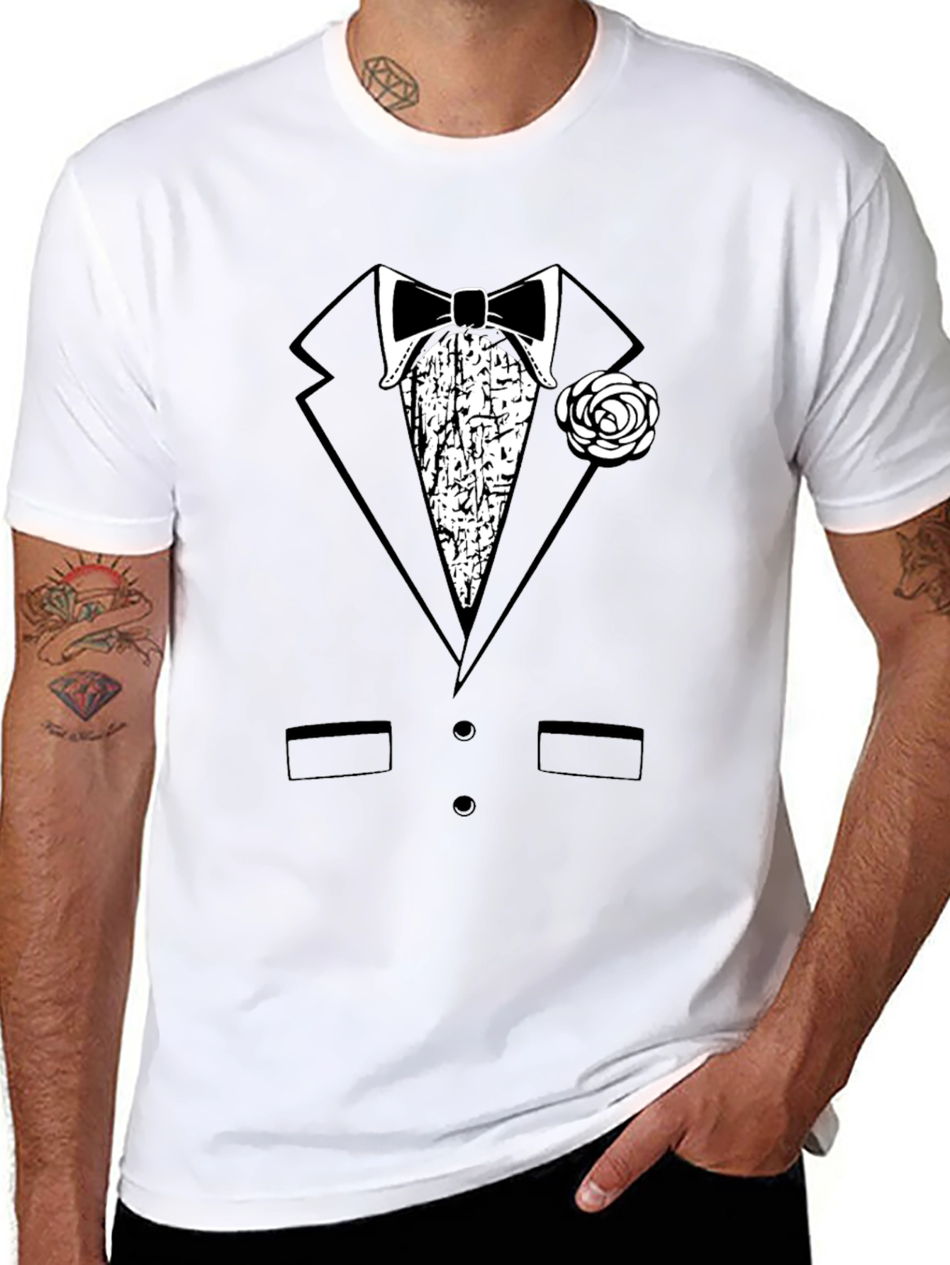 Tuxedo T-Shirt - Bowtie Graphic Tee