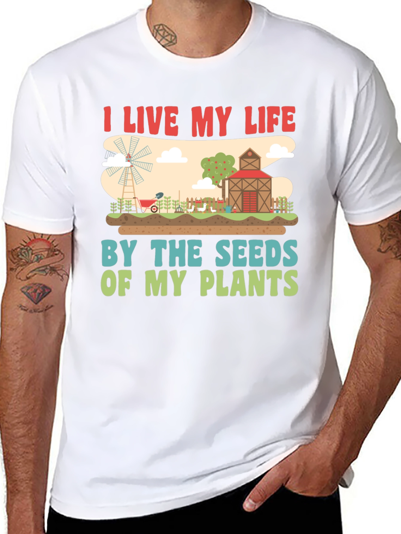 Farmers Life T-Shirt: Live By The Seeds