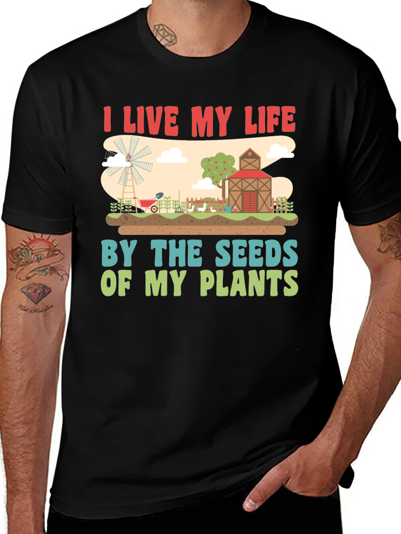 Farmers Life T-Shirt: Live By The Seeds