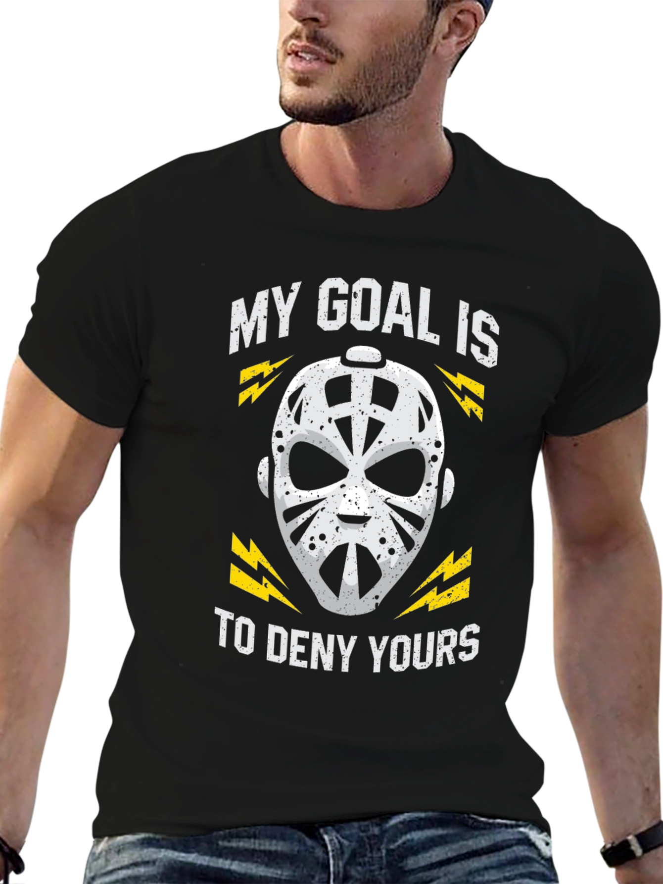 My Goal is to Deny Yours Hockey T-Shirt
