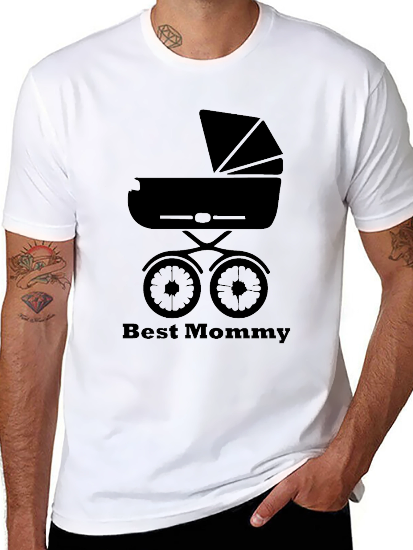 Best Mommy T-Shirt - Baby Stroller Design