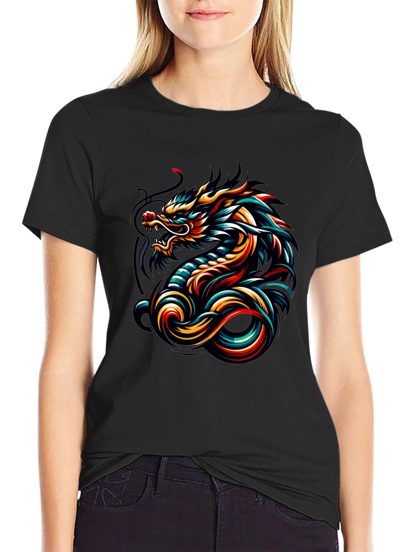 Dragon Graphic Tee - Mens Black T-Shirt
