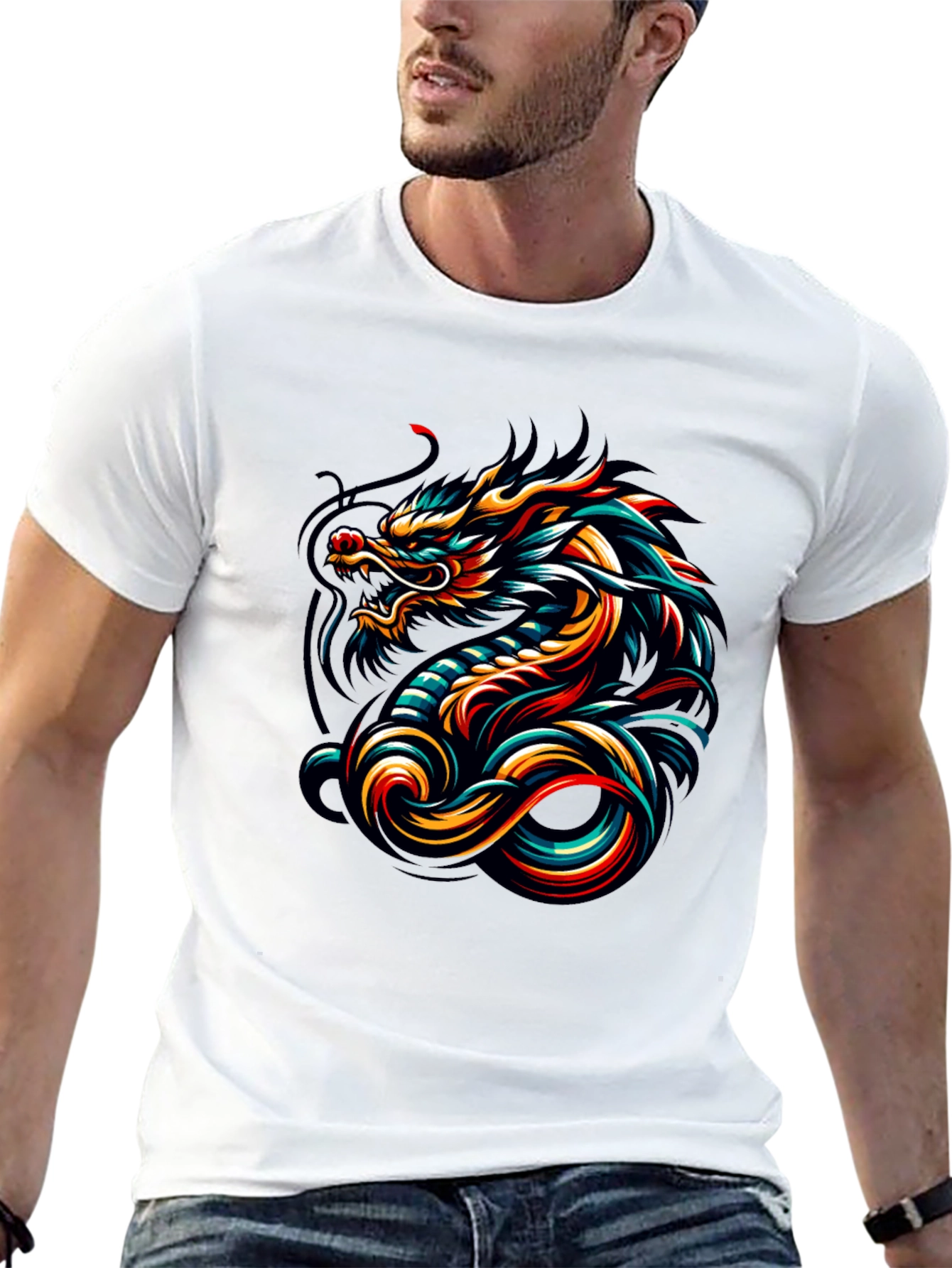 Dragon Graphic Tee - Mens Black T-Shirt