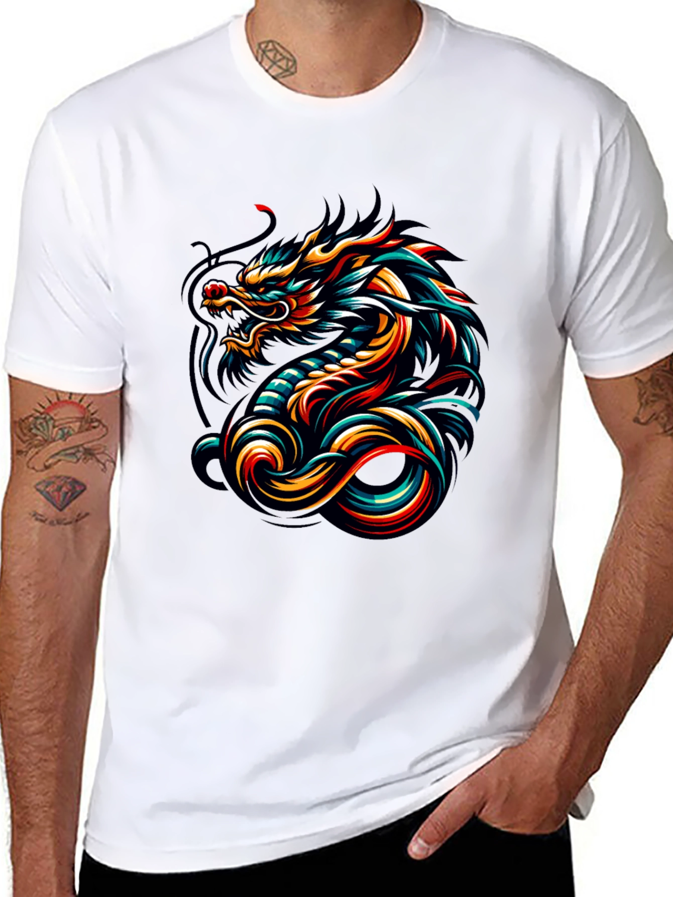 Dragon Graphic Tee - Mens Black T-Shirt