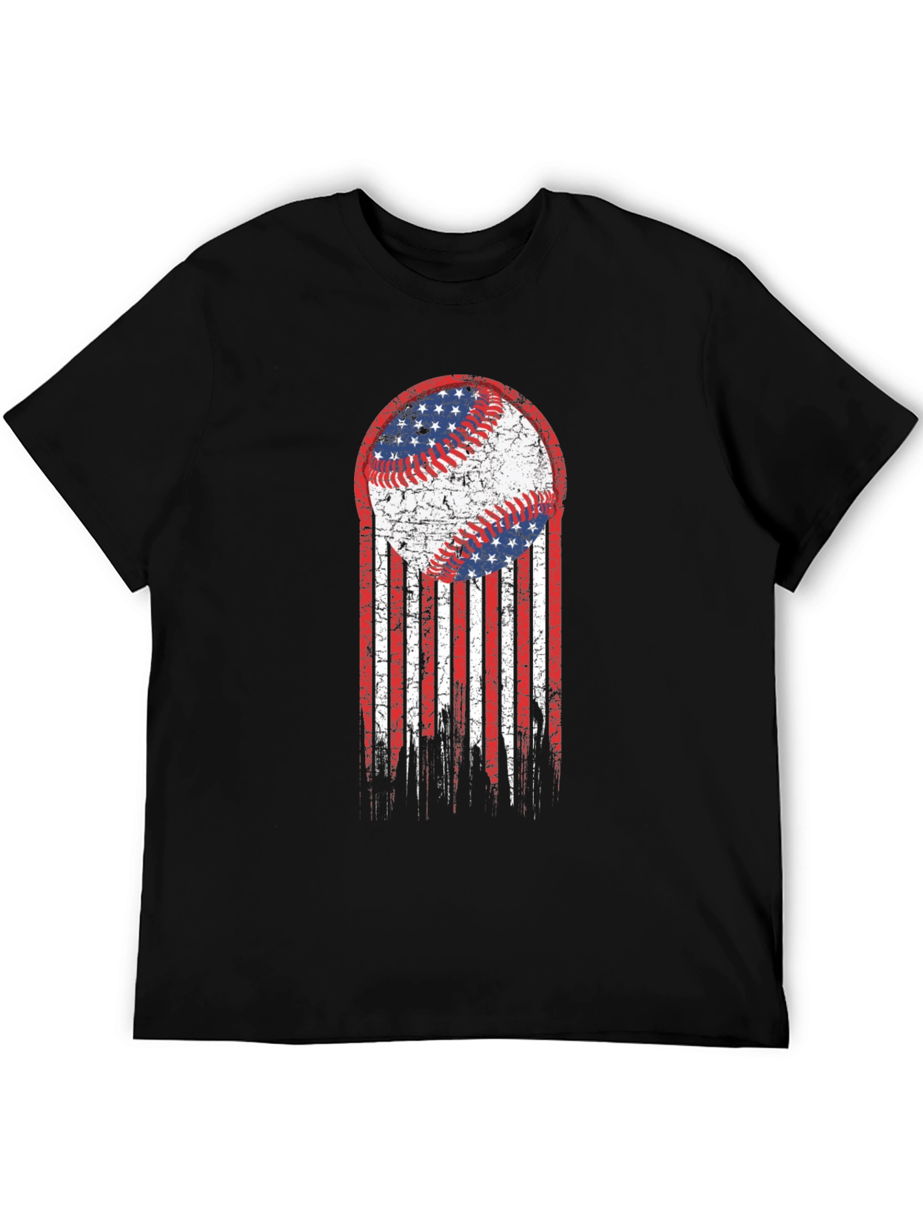 USA Baseball Flag Graphic T-Shirt