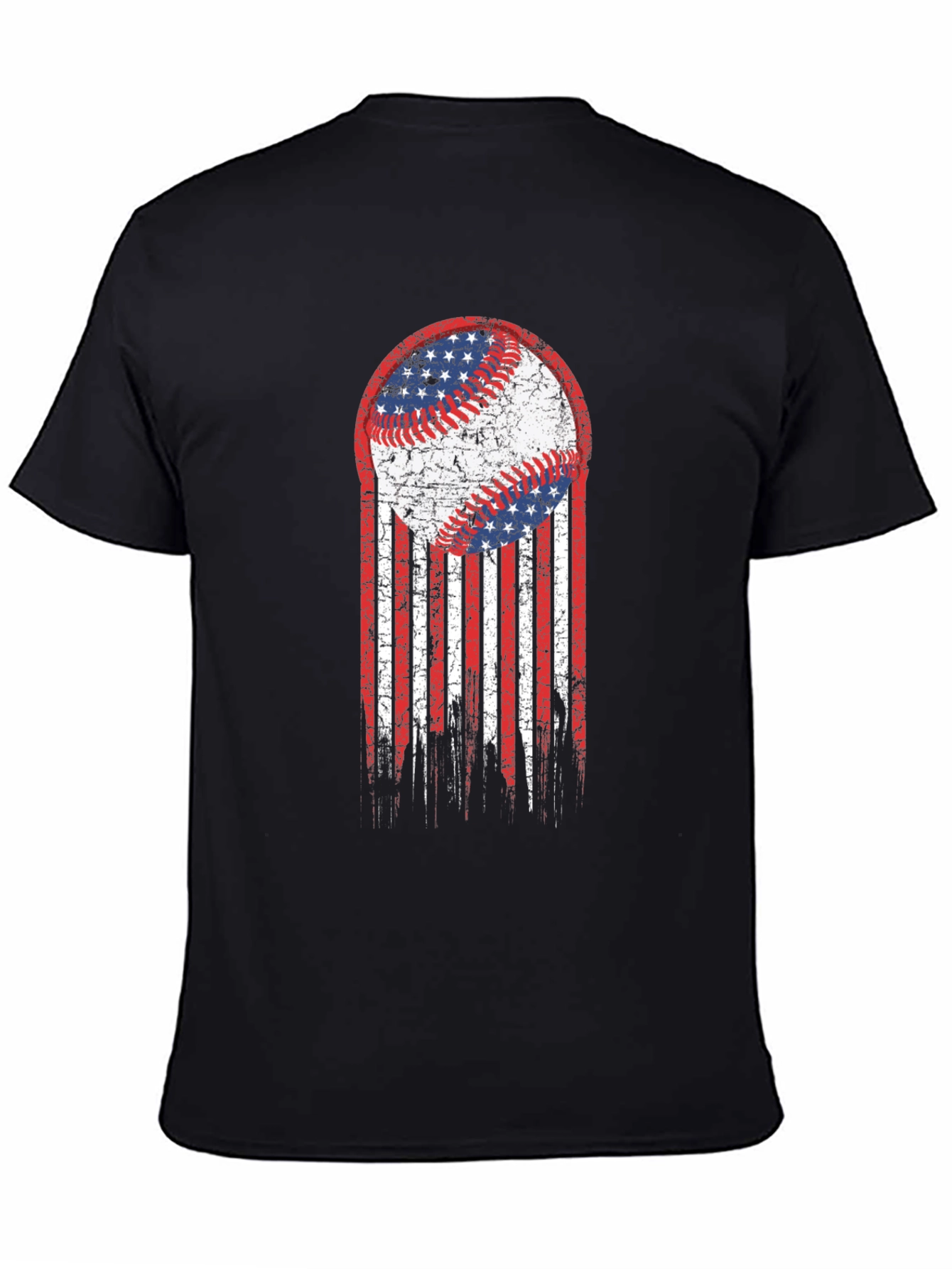 USA Baseball Flag Graphic T-Shirt