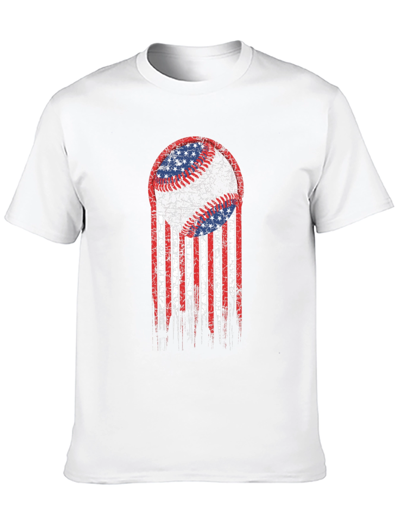 USA Baseball Flag Graphic T-Shirt