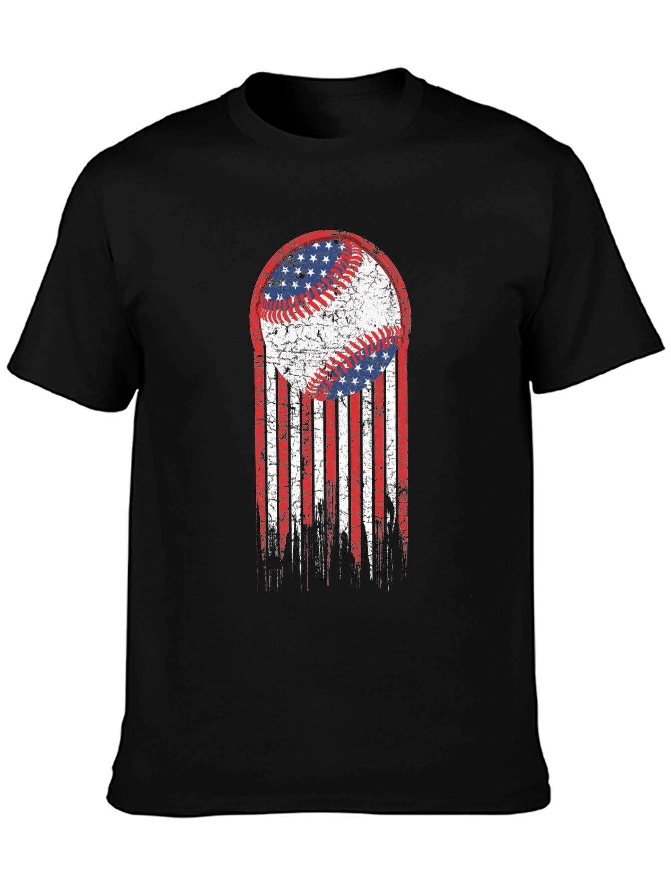 USA Baseball Flag Graphic T-Shirt