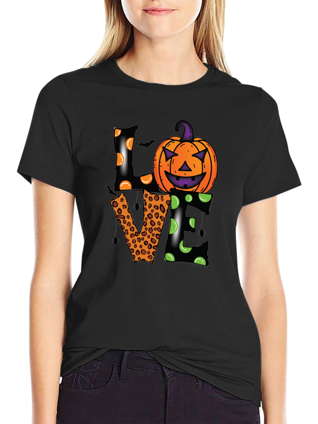 Halloween Love Pumpkin Graphic Tee
