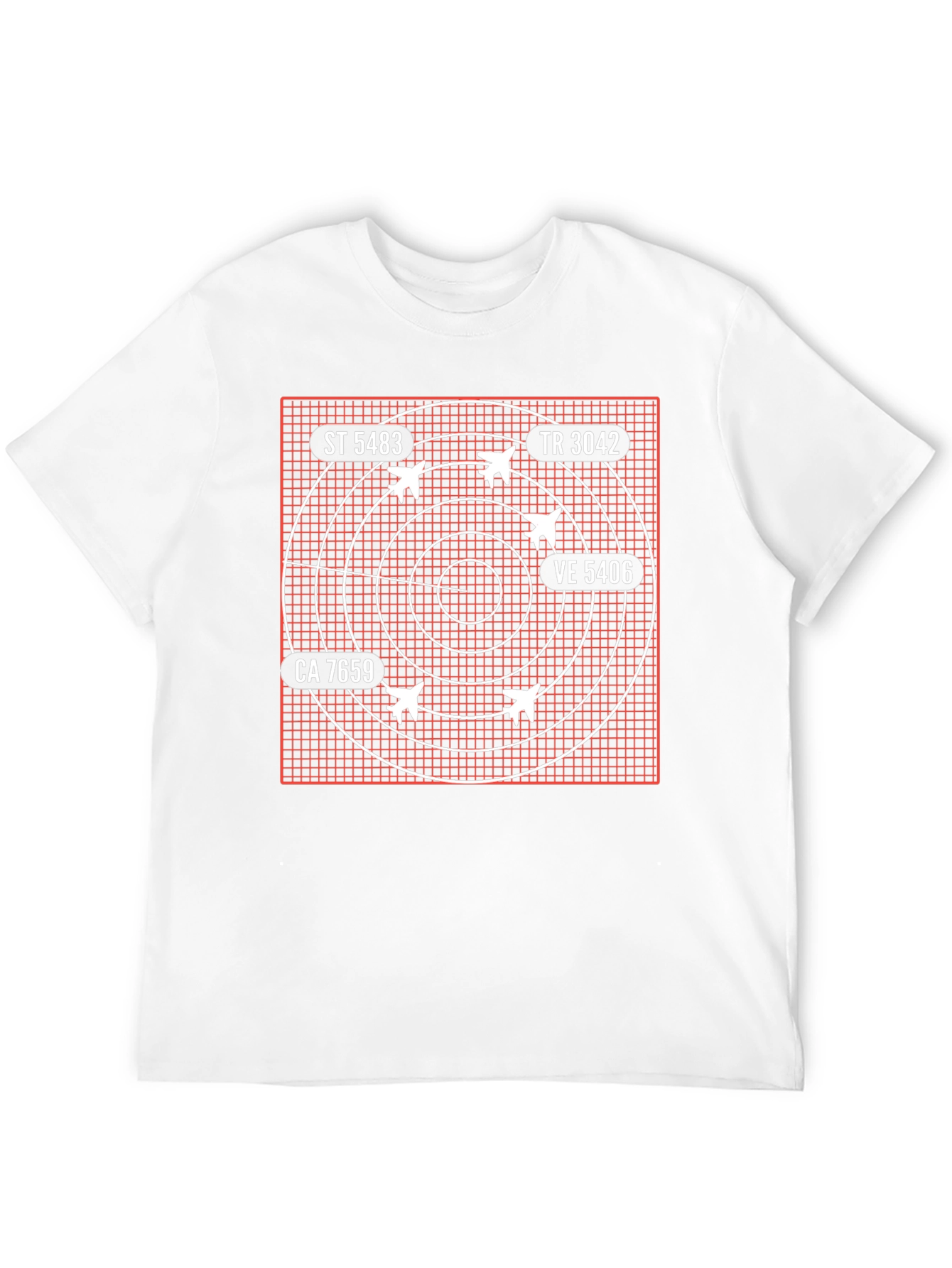 Radar Screen Aircraft Black T-Shirt