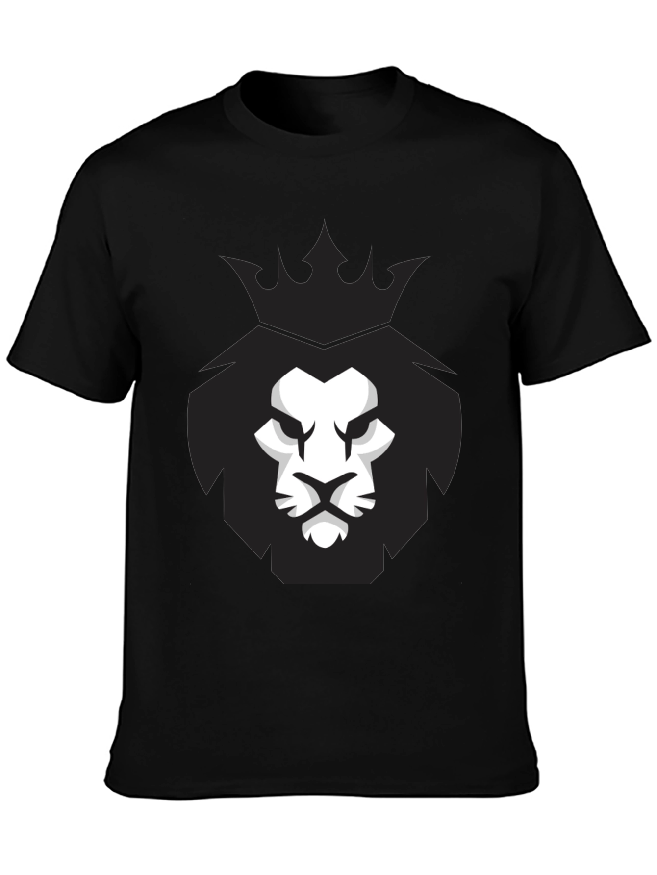 King Lion Graphic Black T-Shirt