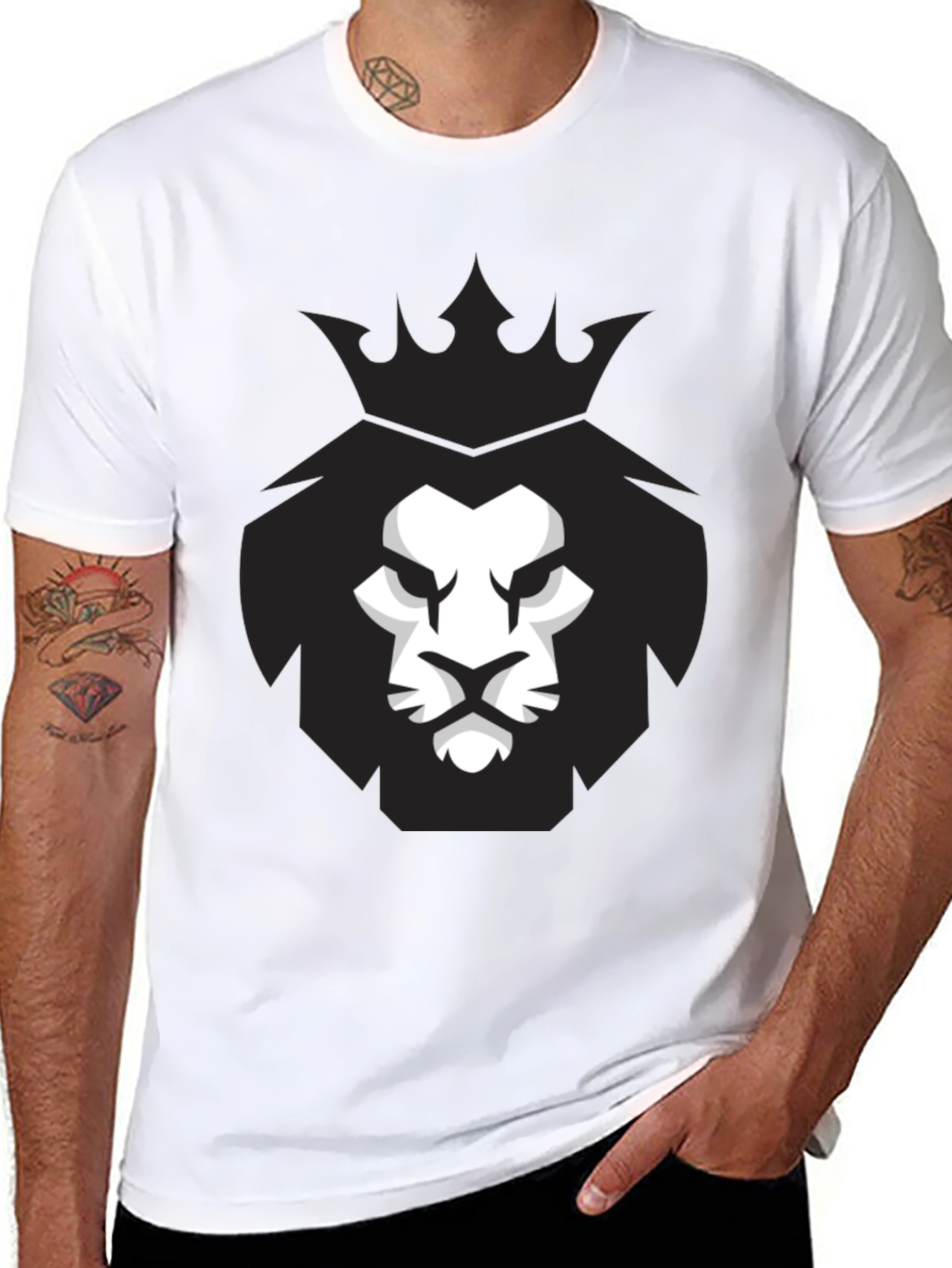 King Lion Graphic Black T-Shirt