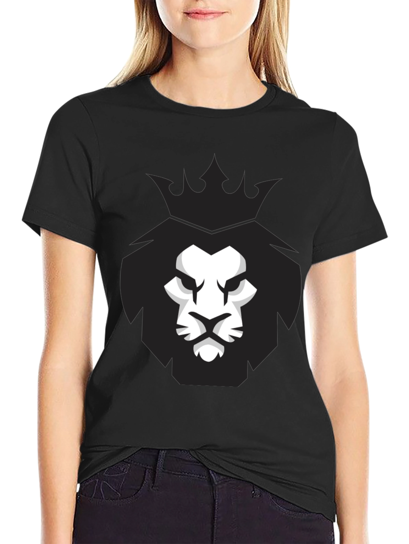 King Lion Graphic Black T-Shirt