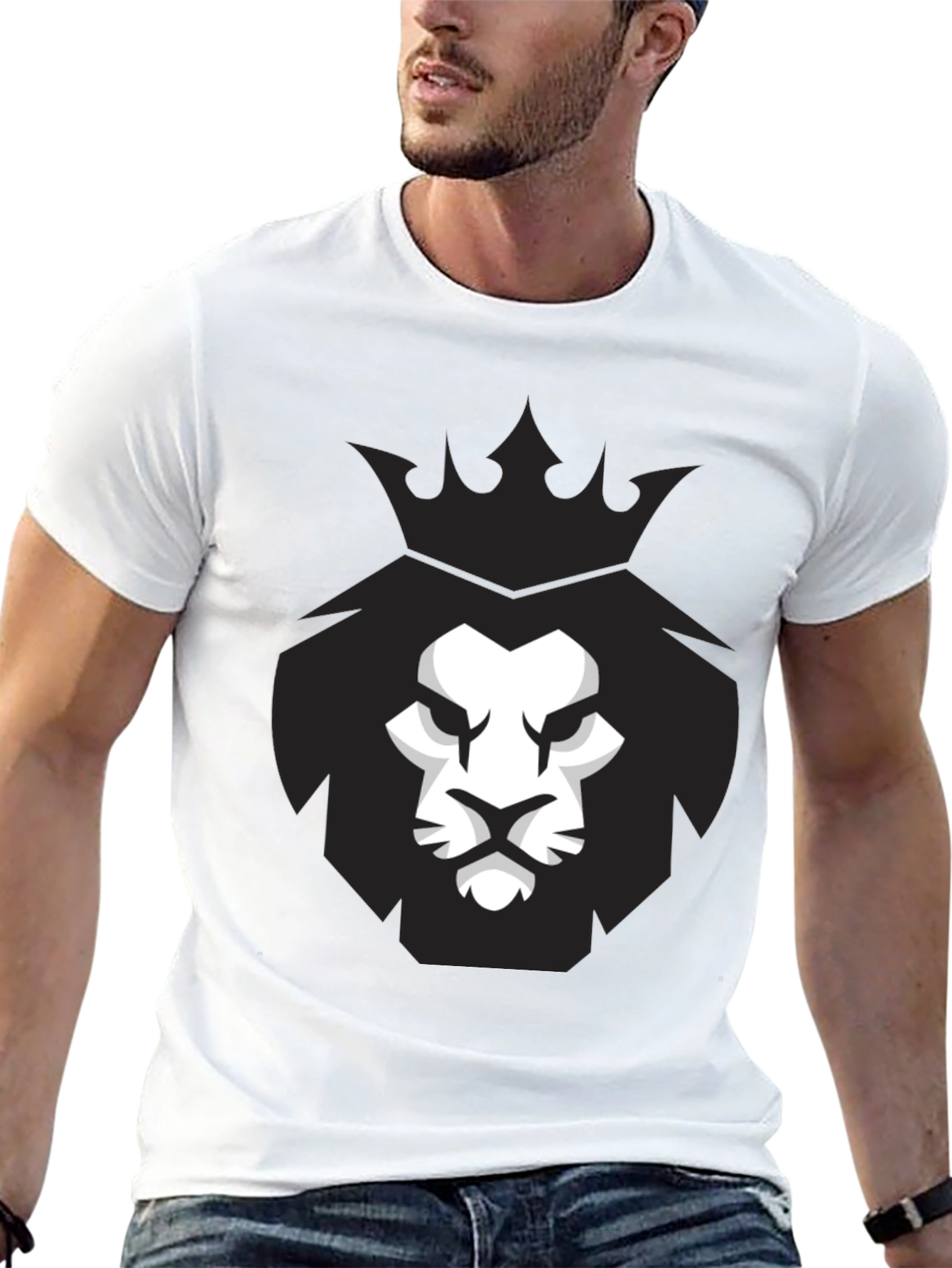 King Lion Graphic Black T-Shirt