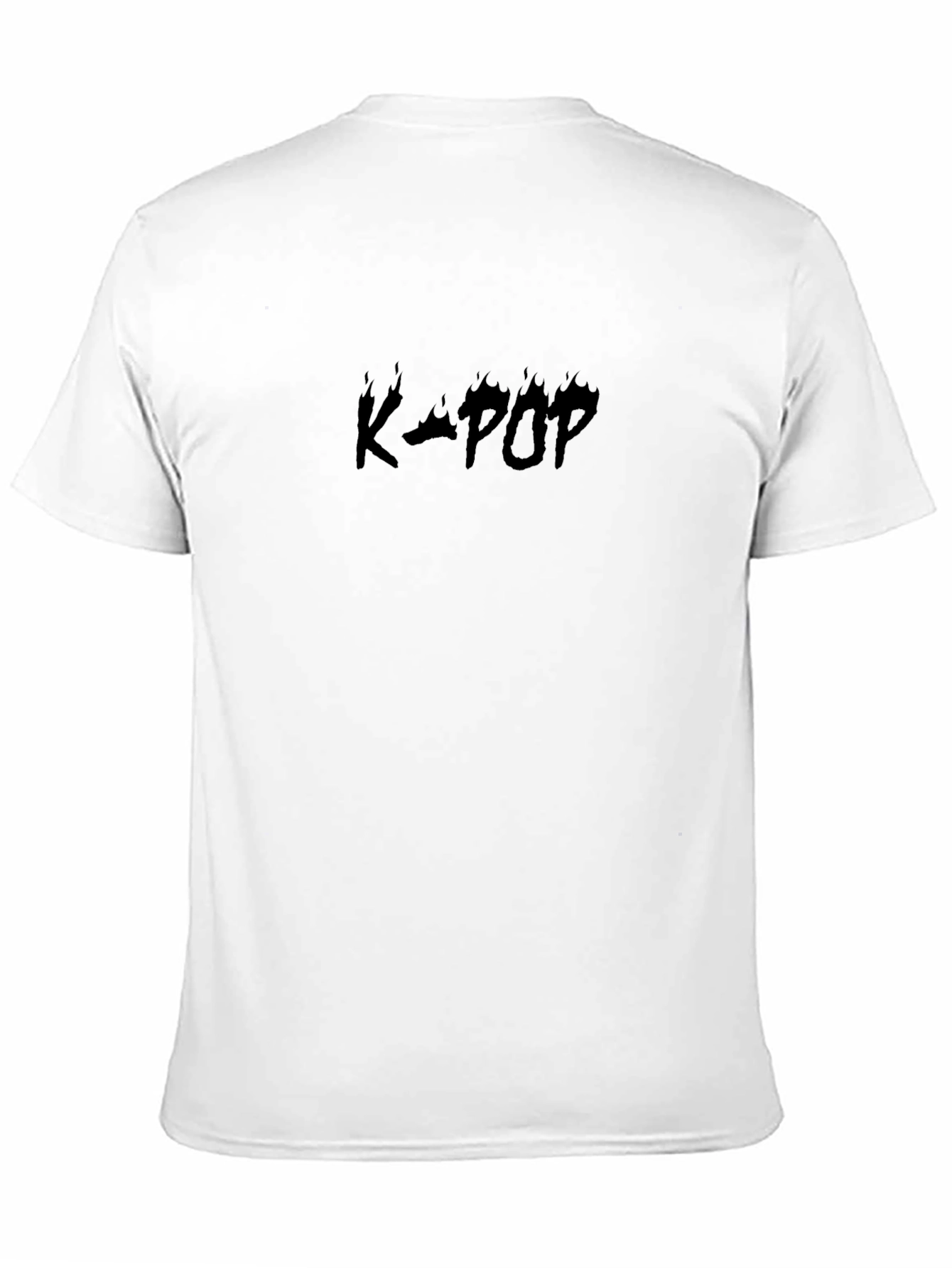 K-Pop Flame Graphic Black T-Shirt