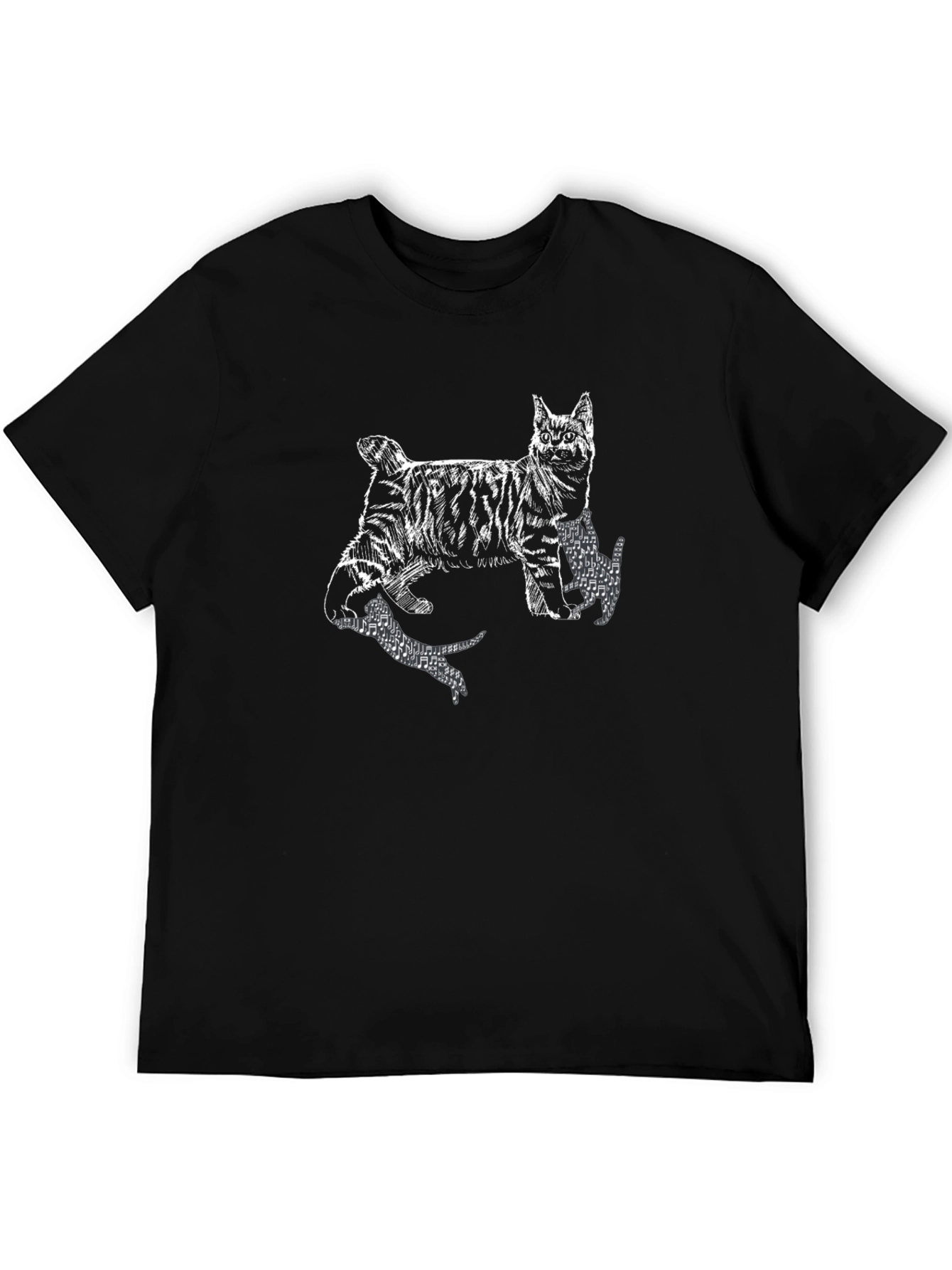 Cool Cat Graphic Tee - Black