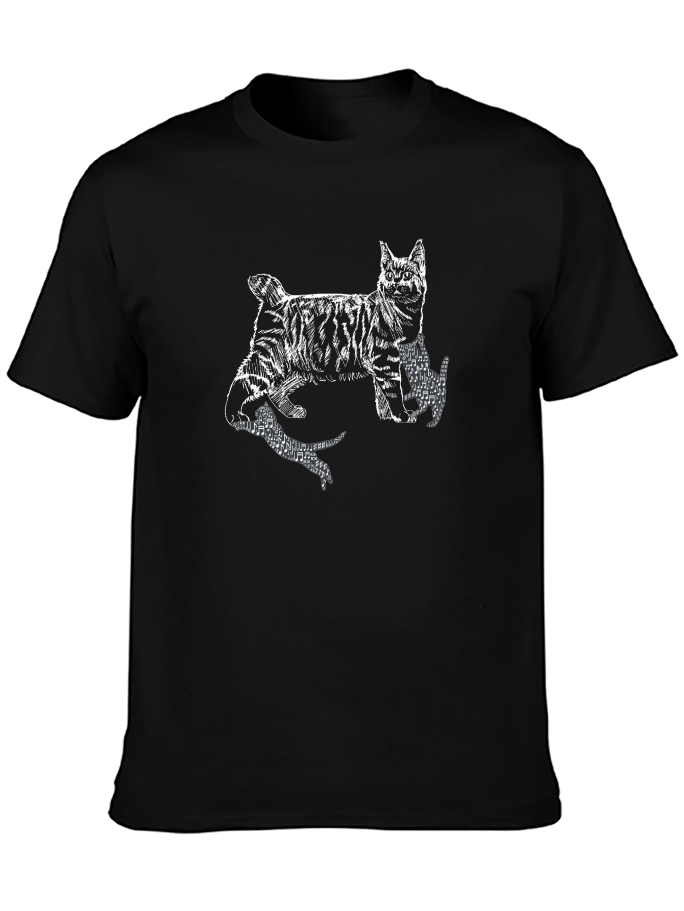 Cool Cat Graphic Tee - Black