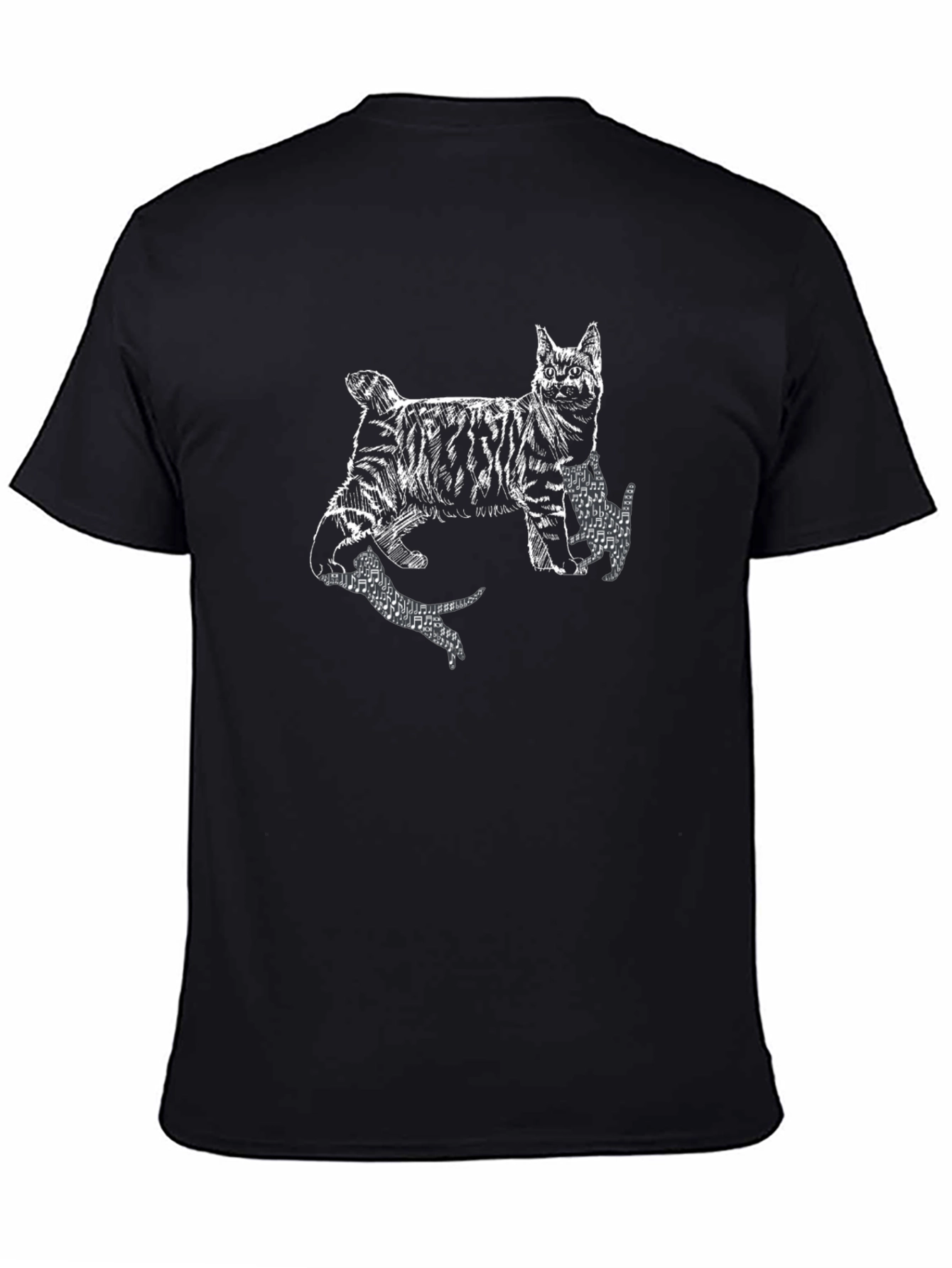 Cool Cat Graphic Tee - Black