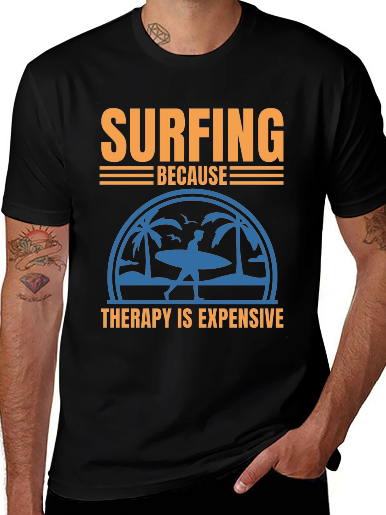 Surfing Therapy T-Shirt | Beach Lover Tee