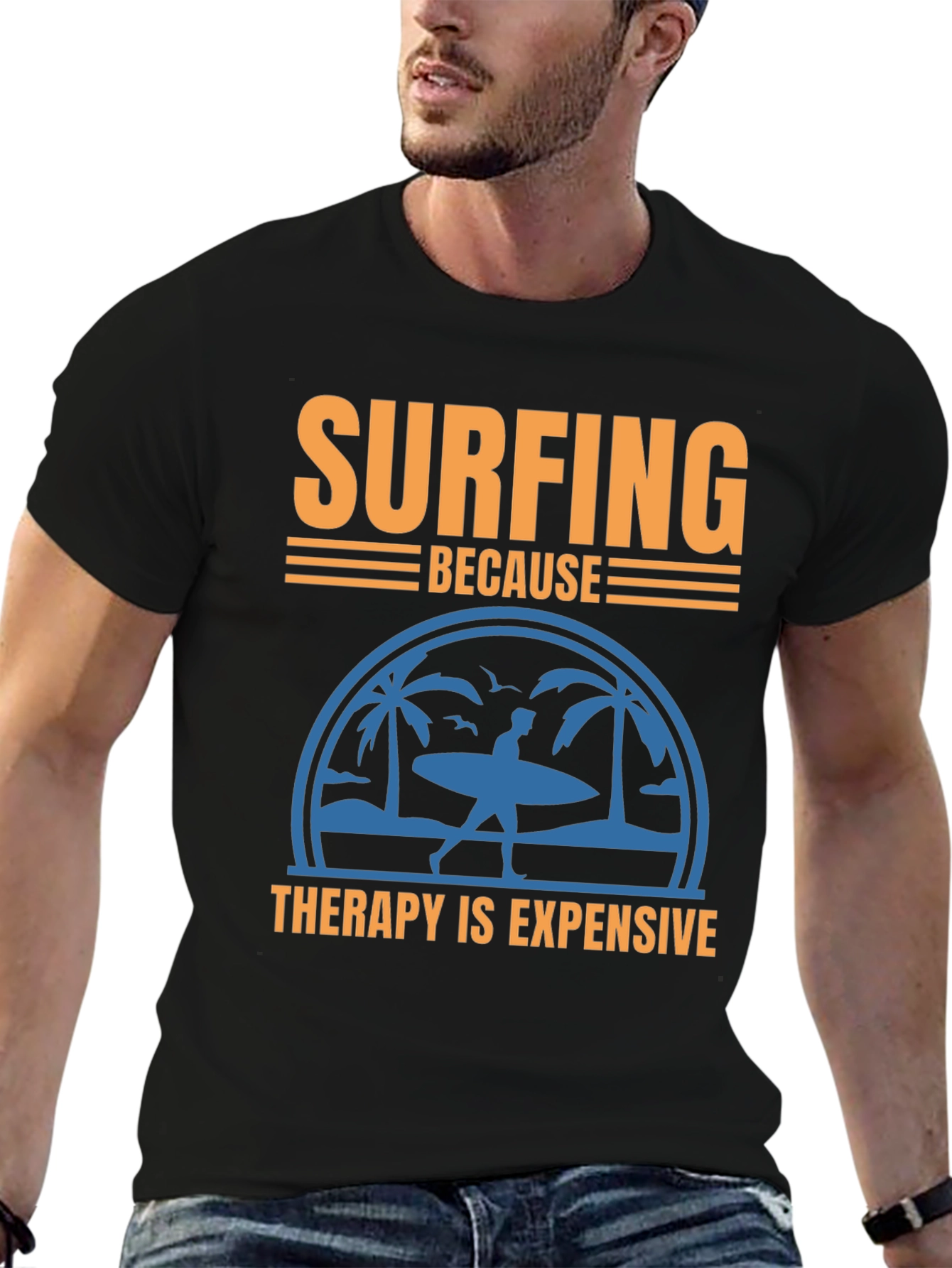 Surfing Therapy T-Shirt | Beach Lover Tee