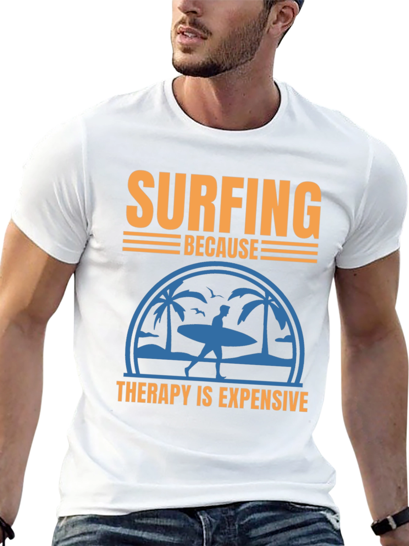 Surfing Therapy T-Shirt | Beach Lover Tee