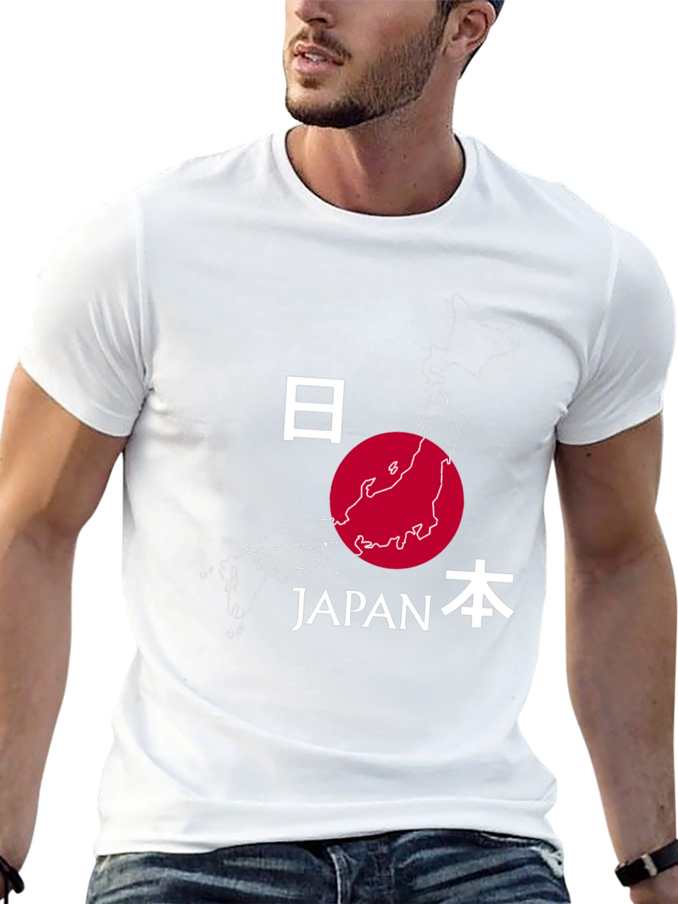 Japan Map Graphic Tee - Stylish Travel Souvenir Shirt