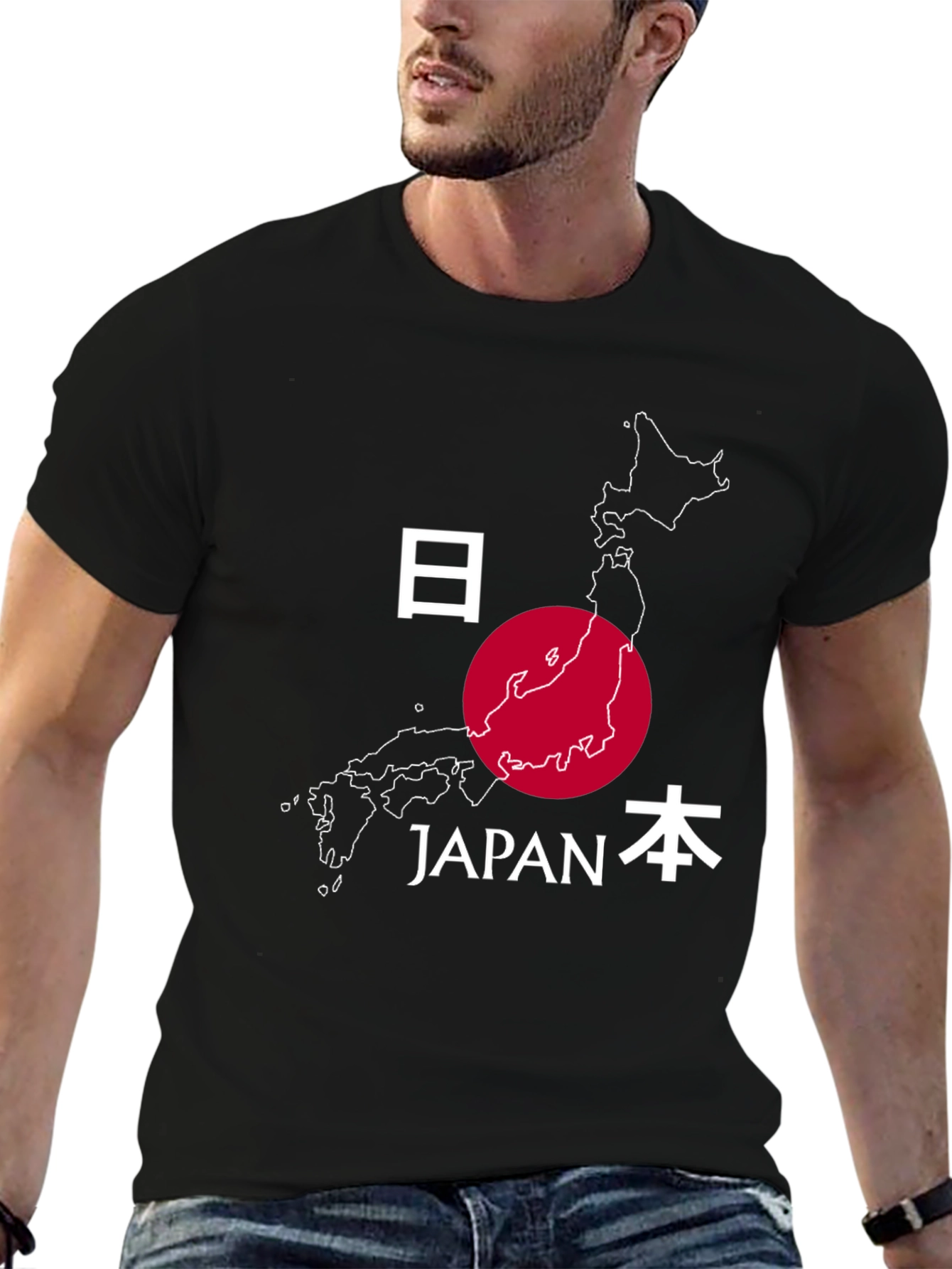 Japan Map Graphic Tee - Stylish Travel Souvenir Shirt