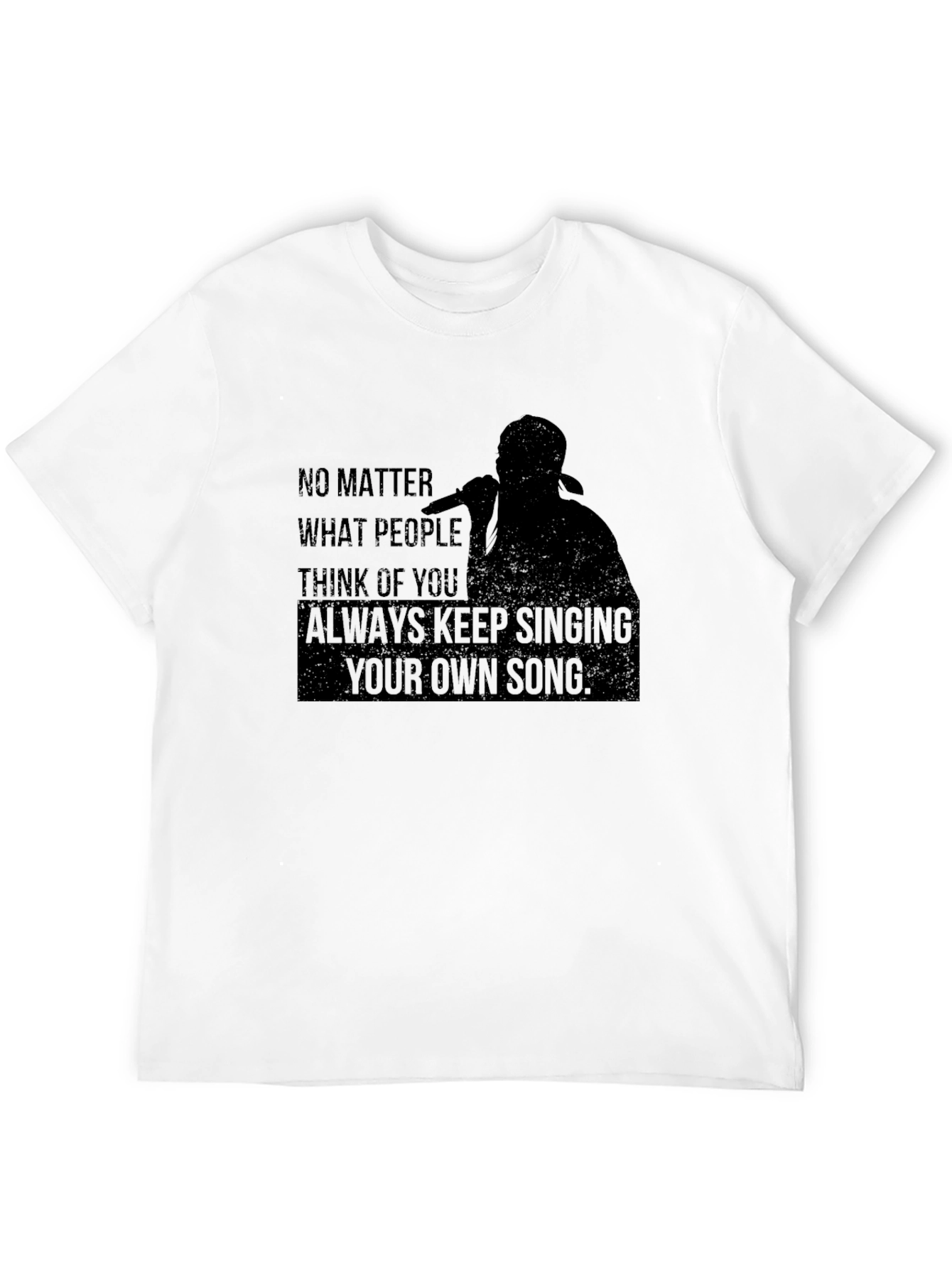 Inspirational Sing Your Own Song Black T-Shirt