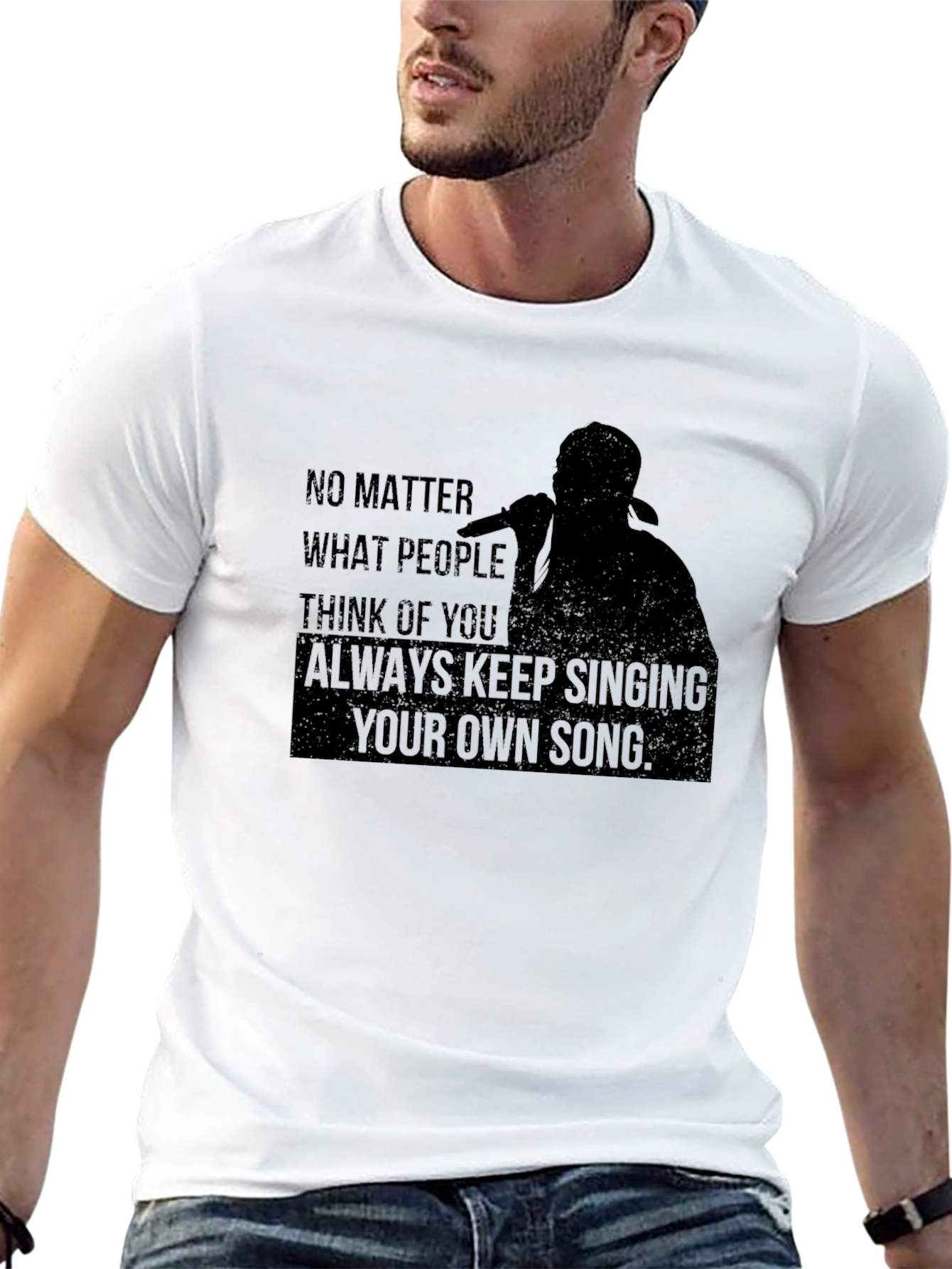 Inspirational Sing Your Own Song Black T-Shirt