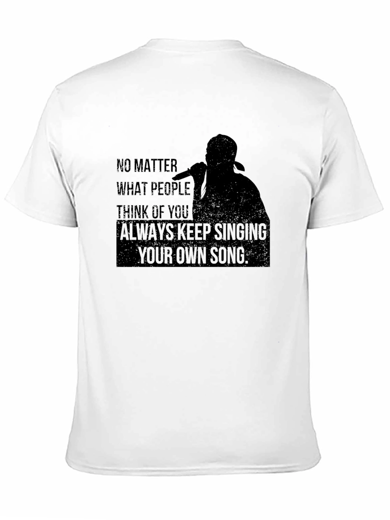 Inspirational Sing Your Own Song Black T-Shirt