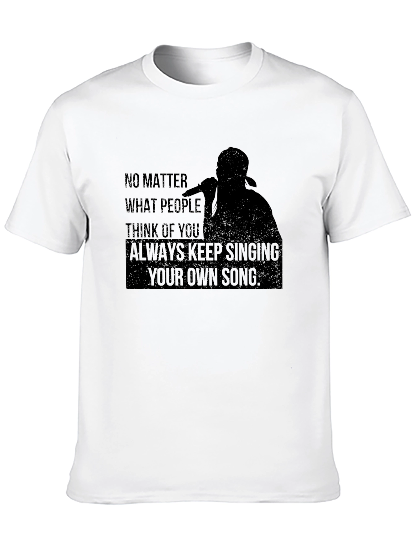 Inspirational Sing Your Own Song Black T-Shirt
