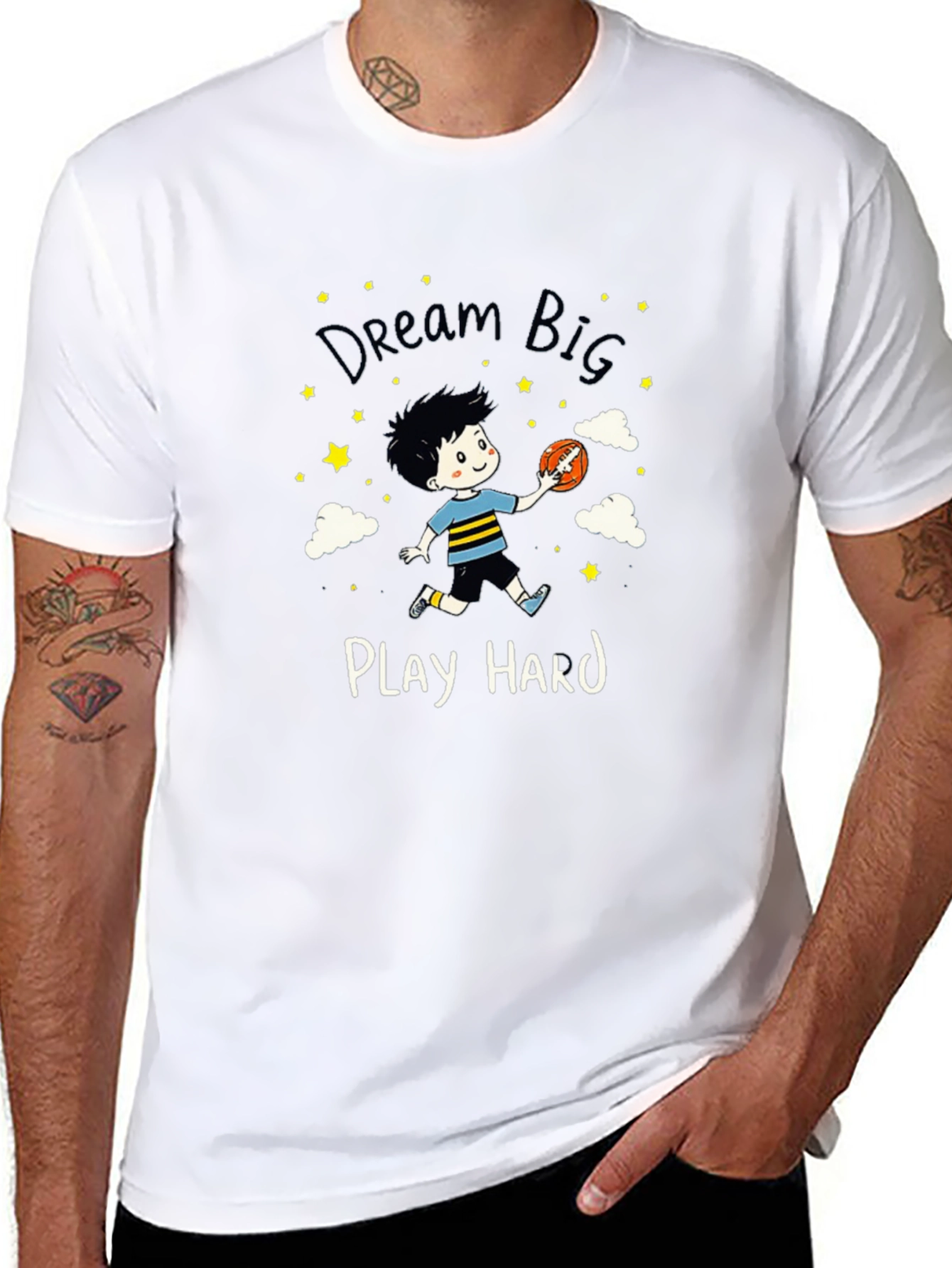 Dream Big Play Hard Graphic T-Shirt