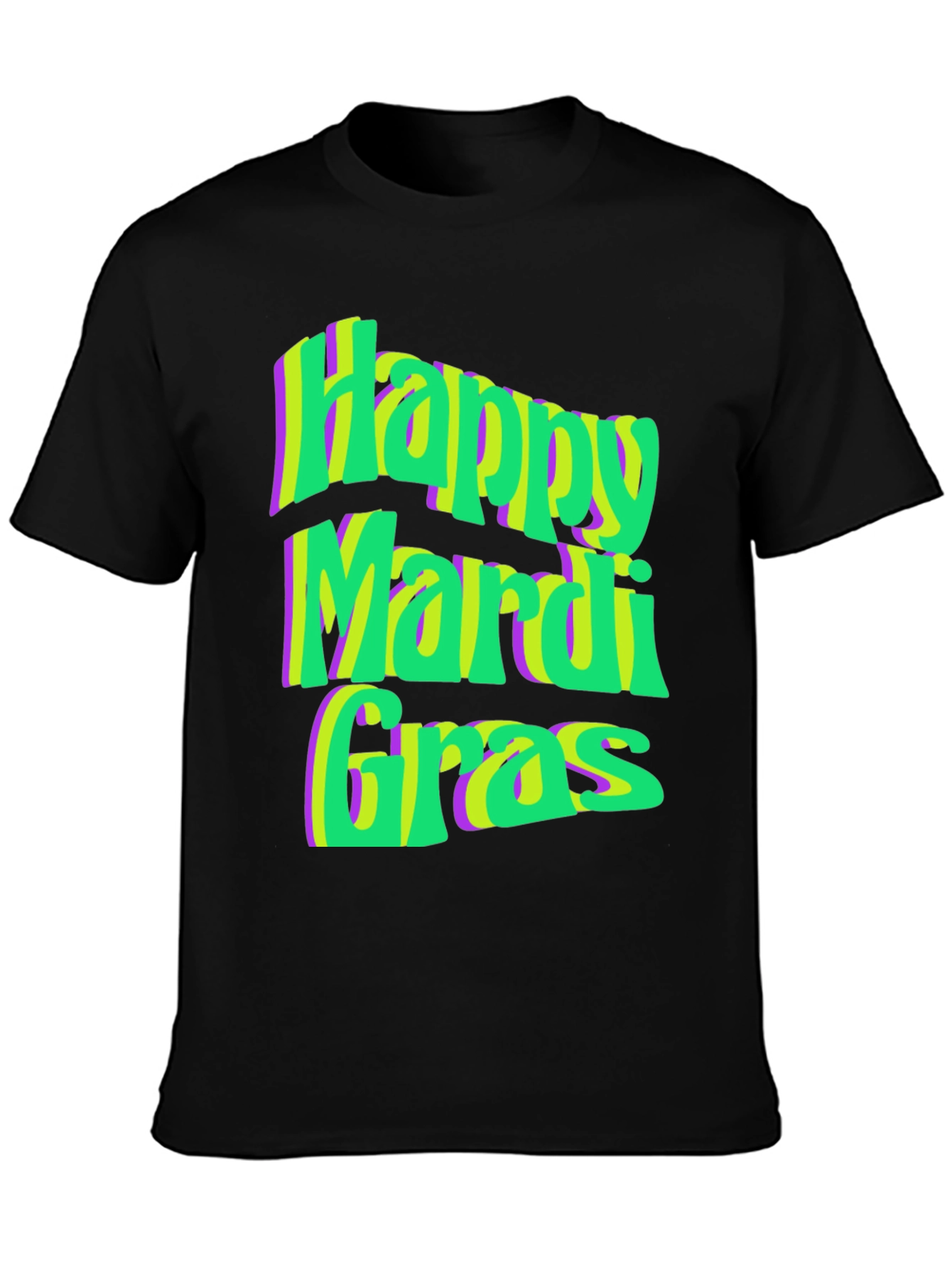 Happy Mardi Gras T-Shirt - Festive Graphic Tee