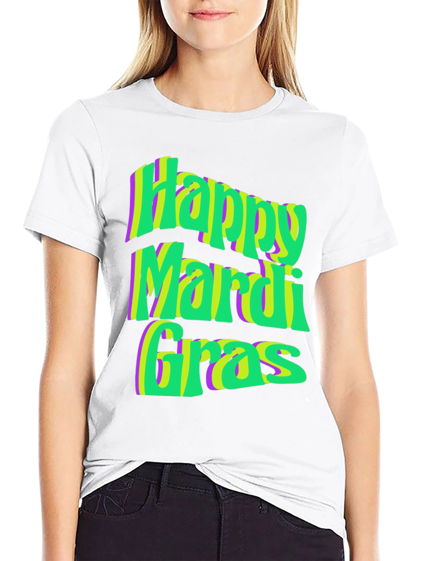 Happy Mardi Gras T-Shirt - Festive Graphic Tee