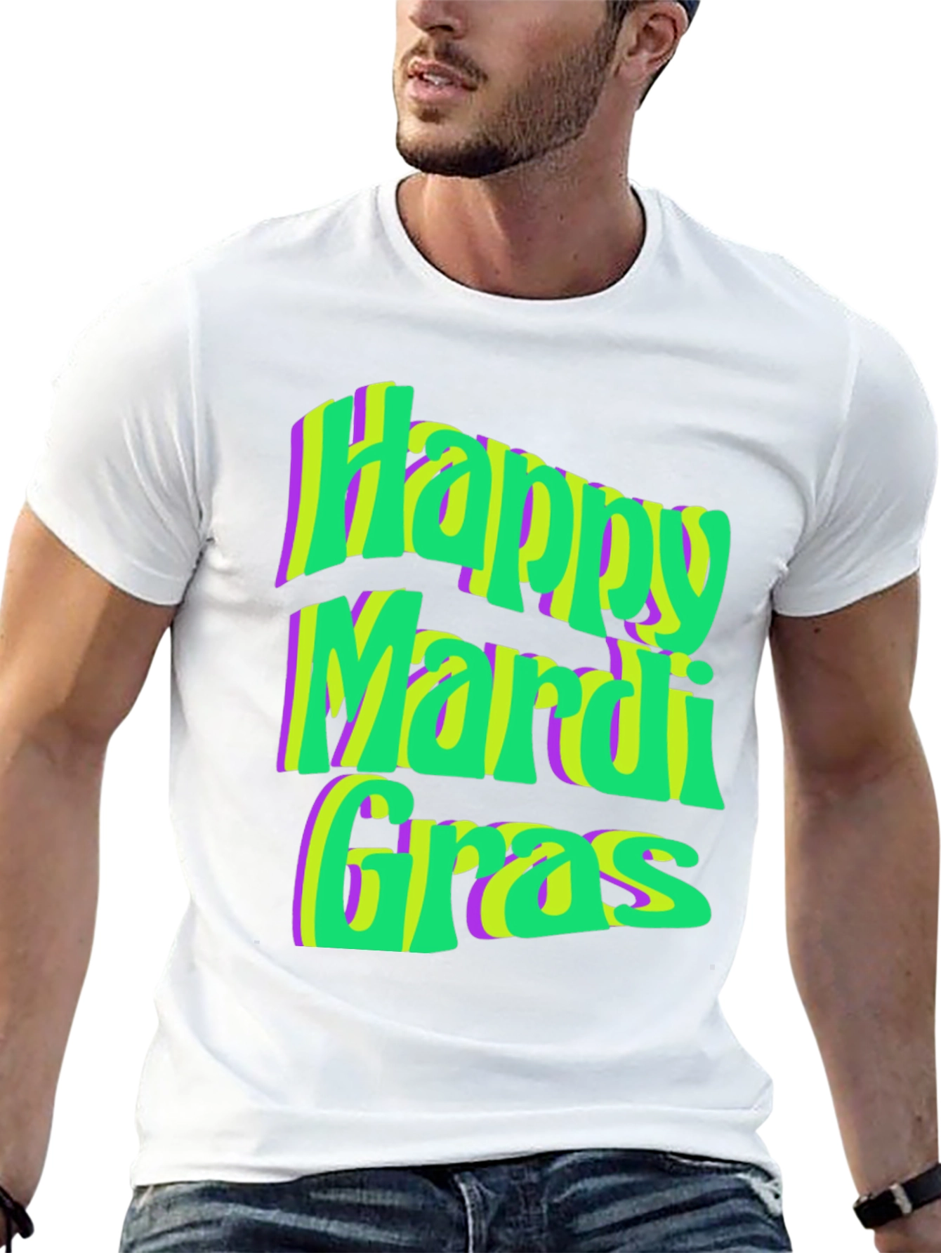 Happy Mardi Gras T-Shirt - Festive Graphic Tee