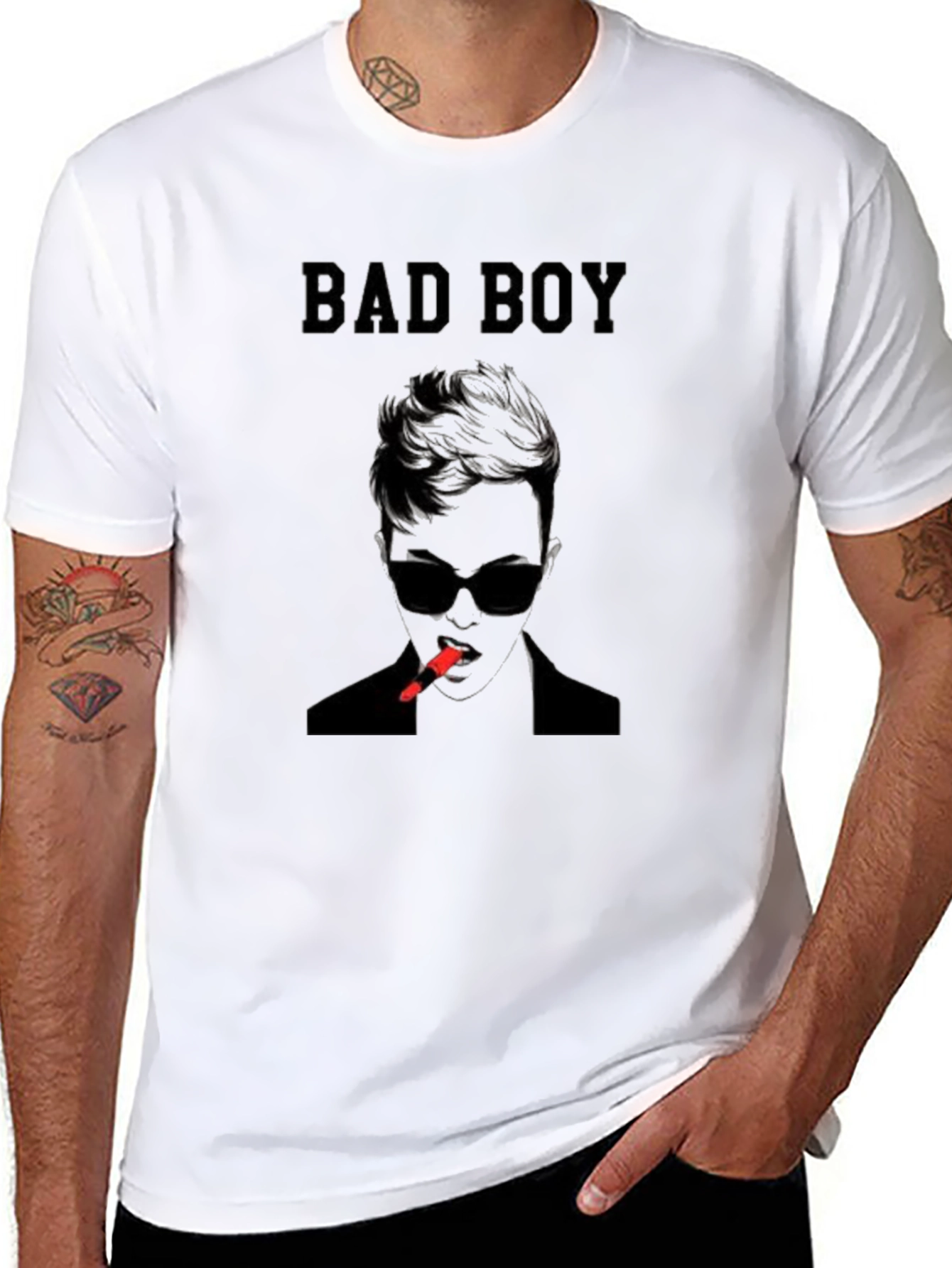 Bad Boy Graphic Print Black T-Shirt