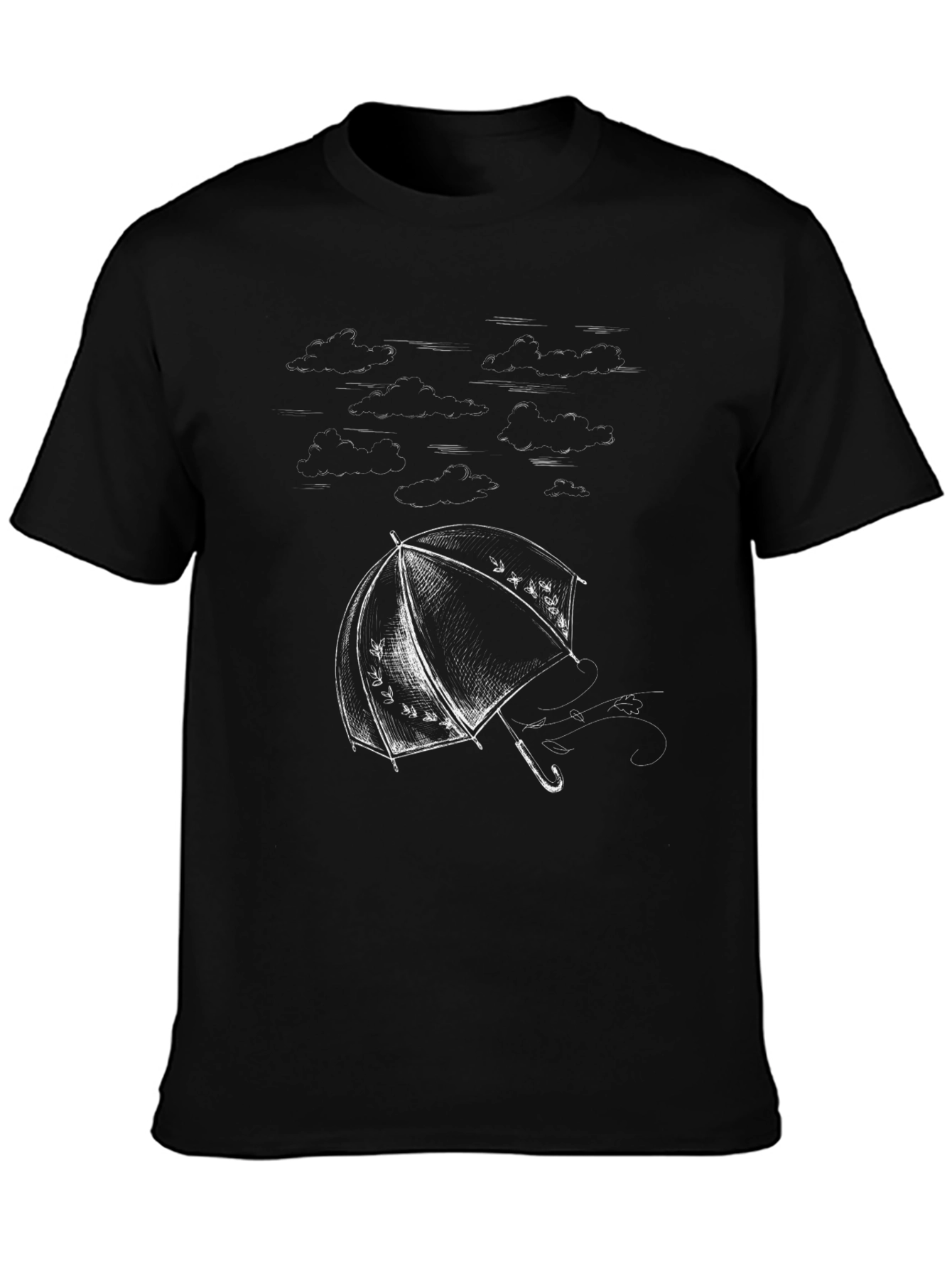 Umbrella Graphic Tee - Black Cotton Comfort