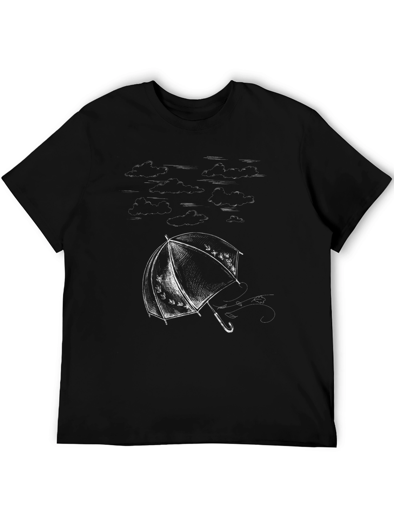 Umbrella Graphic Tee - Black Cotton Comfort