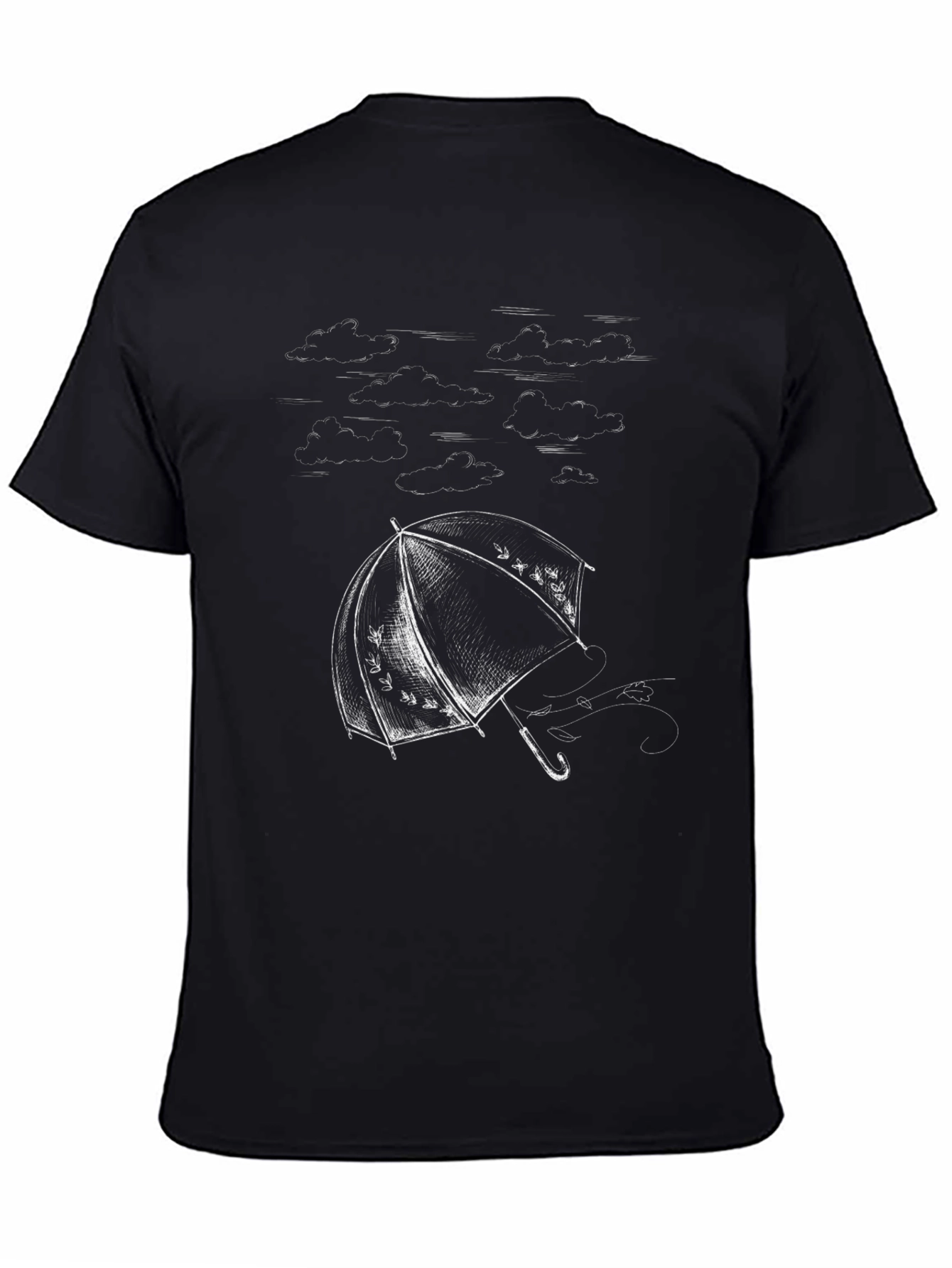 Umbrella Graphic Tee - Black Cotton Comfort