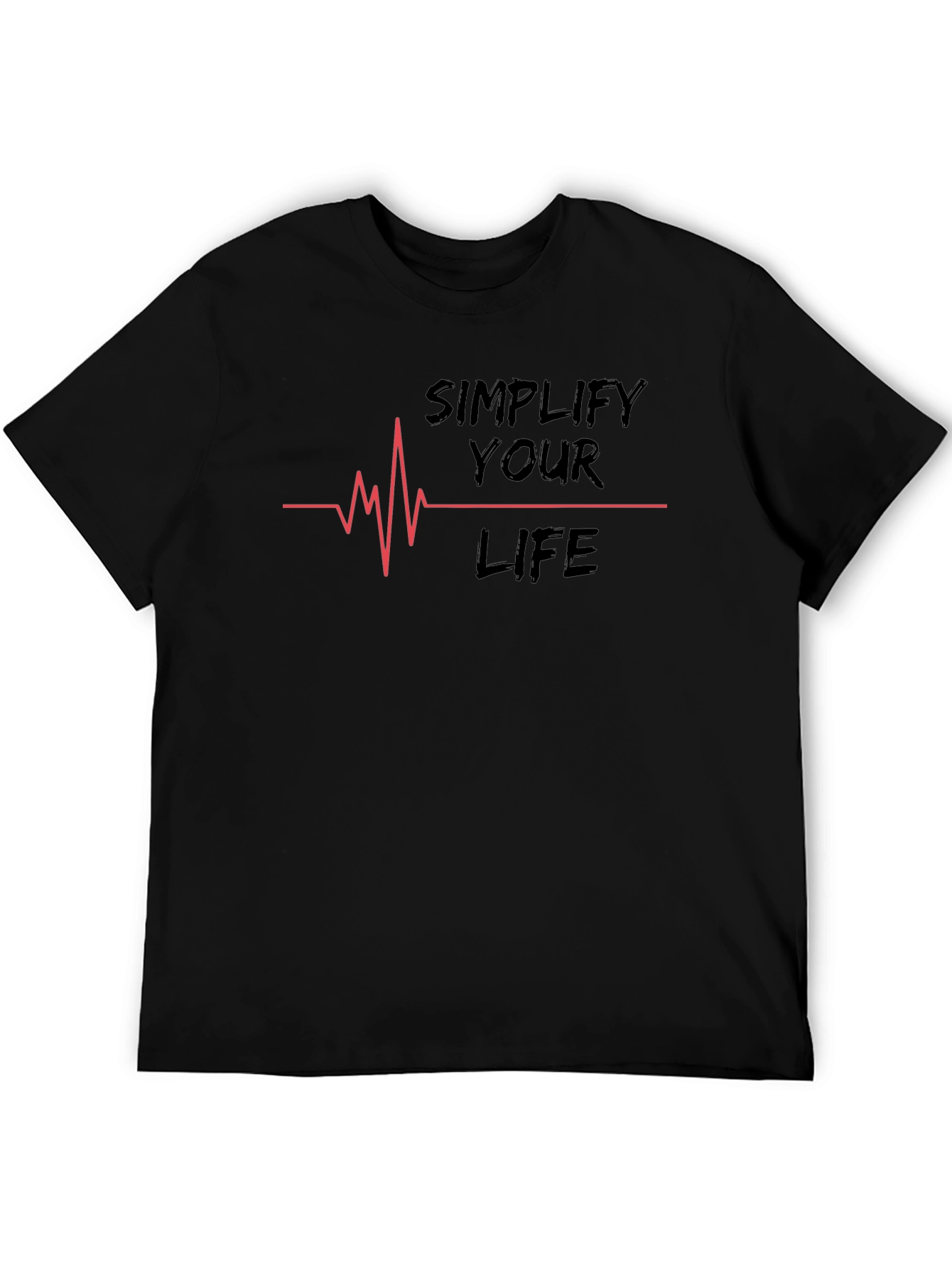 Simplify Your Life Graphic Tee - Black Cotton T-Shirt