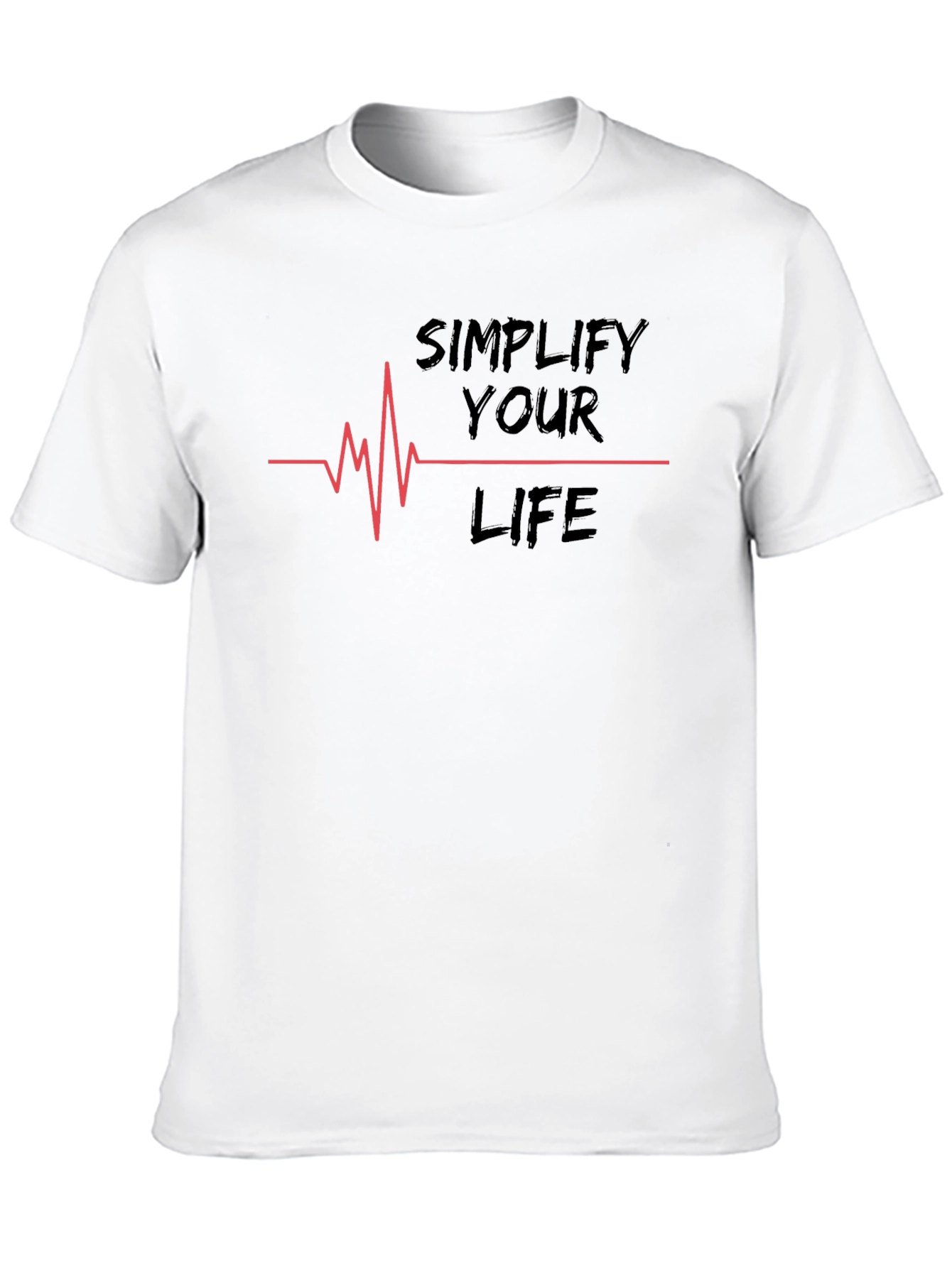 Simplify Your Life Graphic Tee - Black Cotton T-Shirt