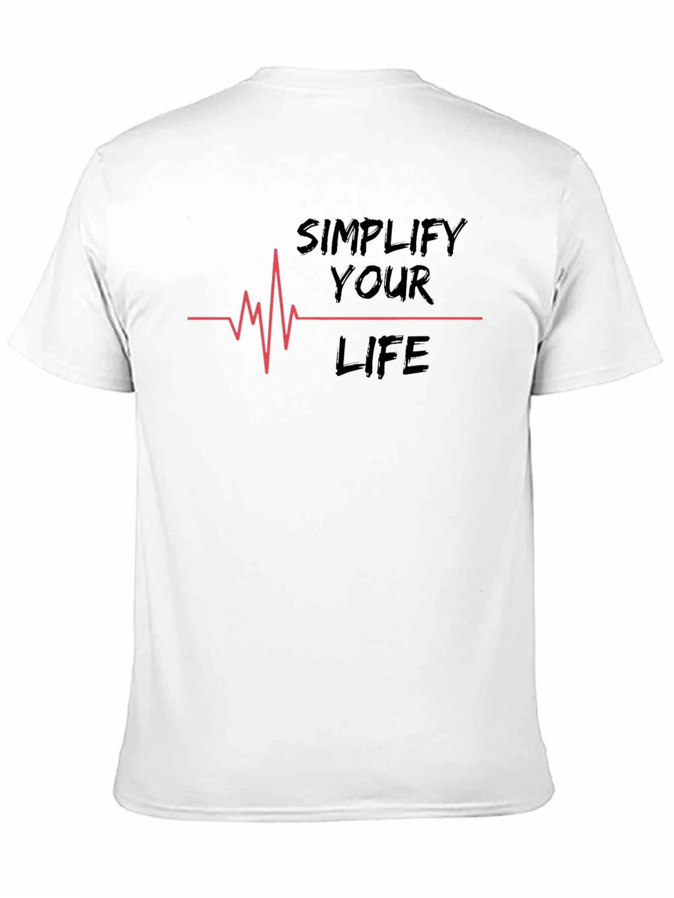 Simplify Your Life Graphic Tee - Black Cotton T-Shirt