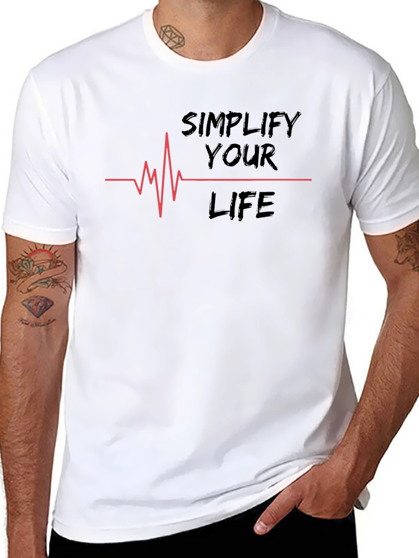 Simplify Your Life Graphic Tee - Black Cotton T-Shirt