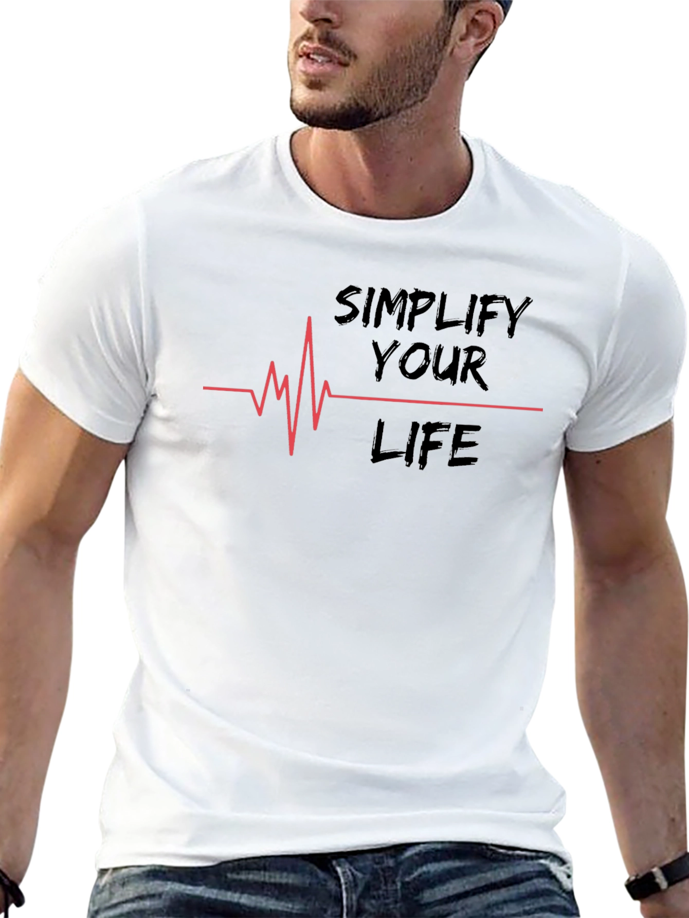 Simplify Your Life Graphic Tee - Black Cotton T-Shirt