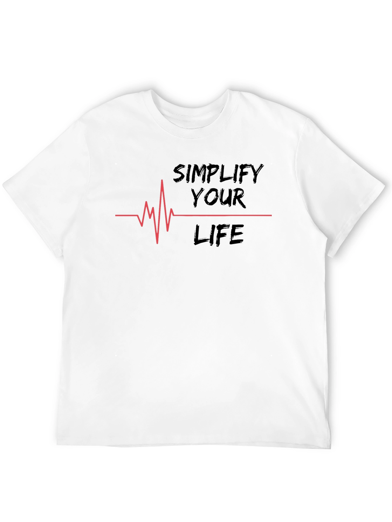 Simplify Your Life Graphic Tee - Black Cotton T-Shirt