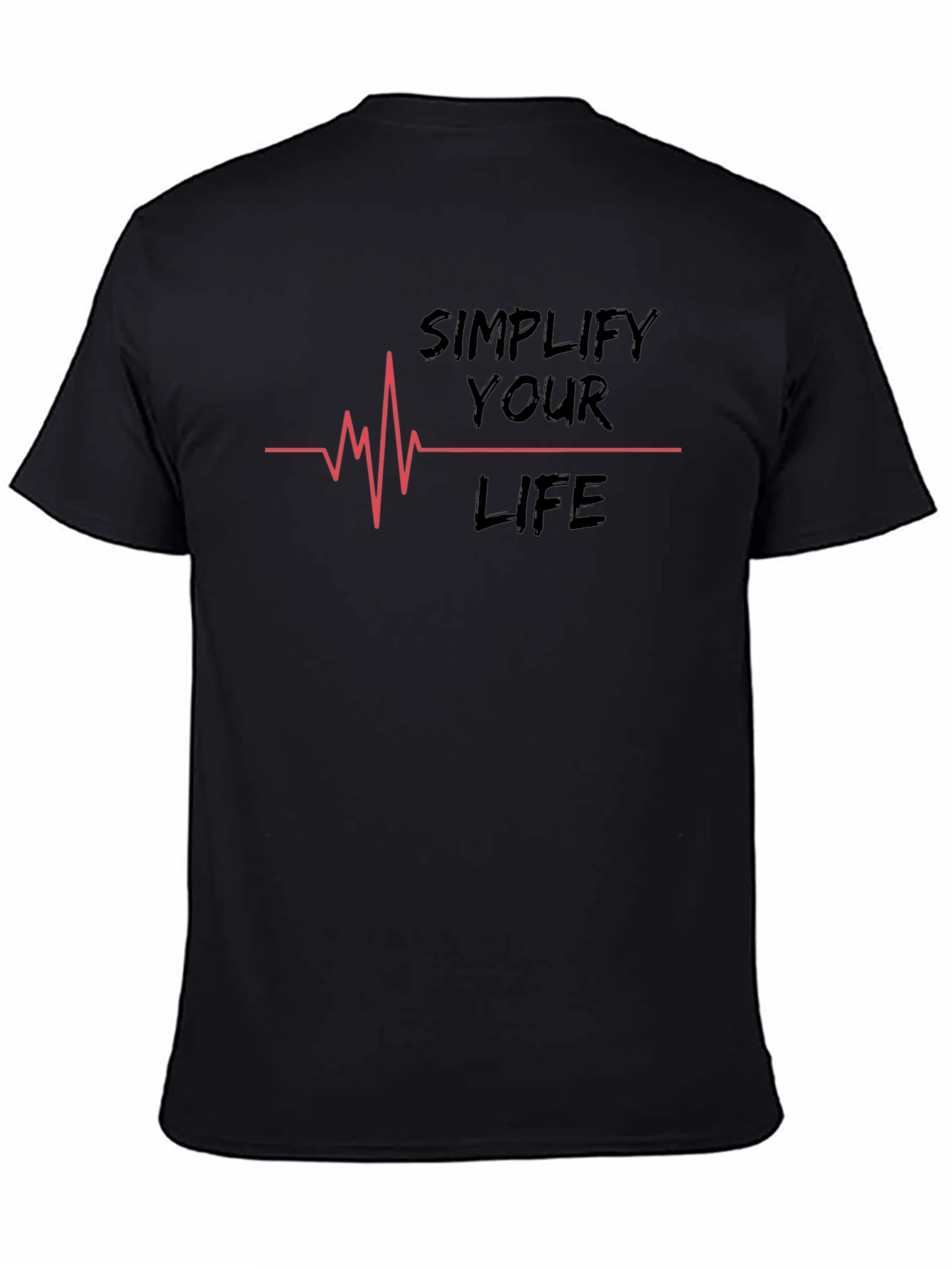 Simplify Your Life Graphic Tee - Black Cotton T-Shirt