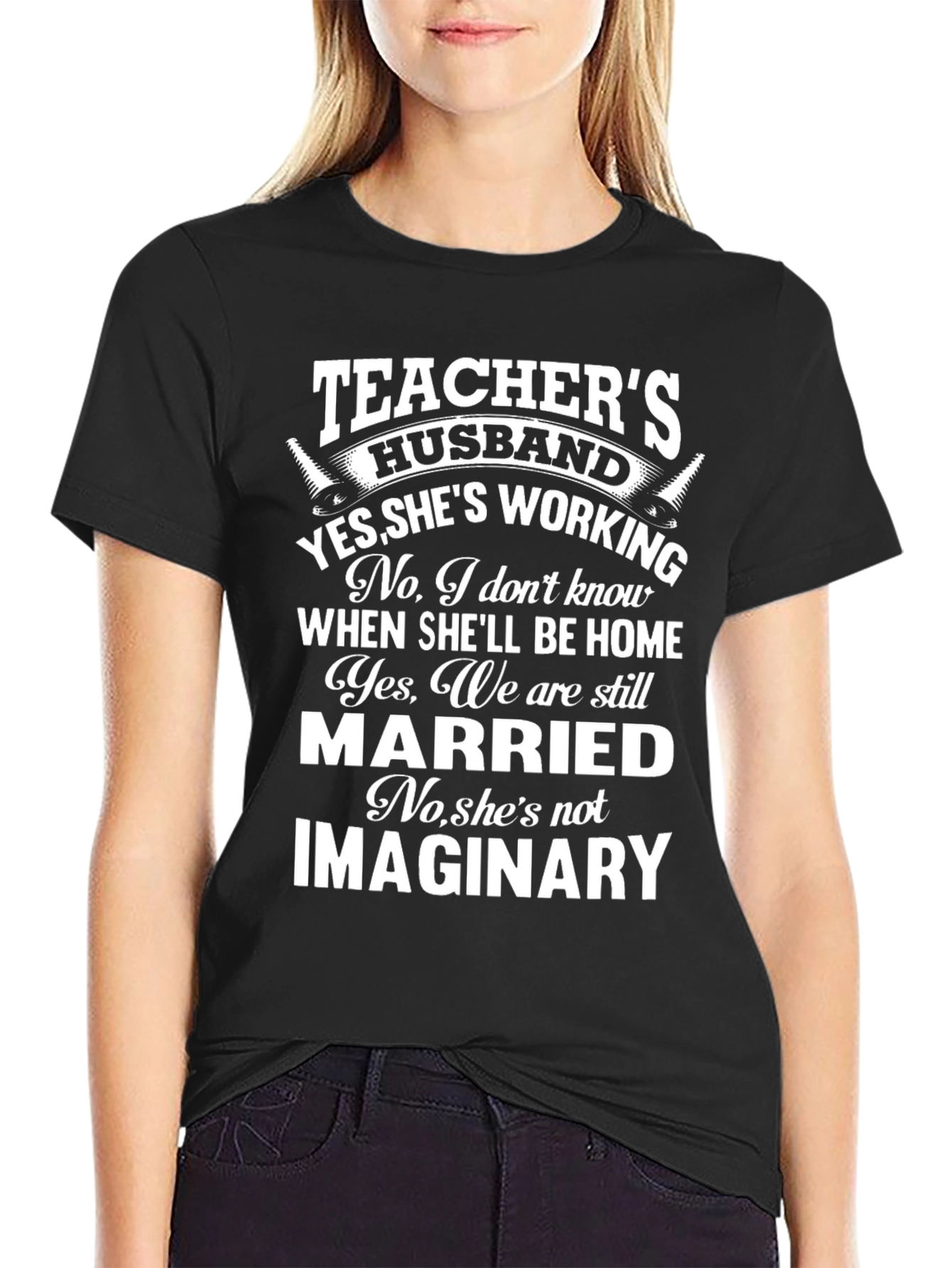 Teachers Husband Graphic T-Shirt