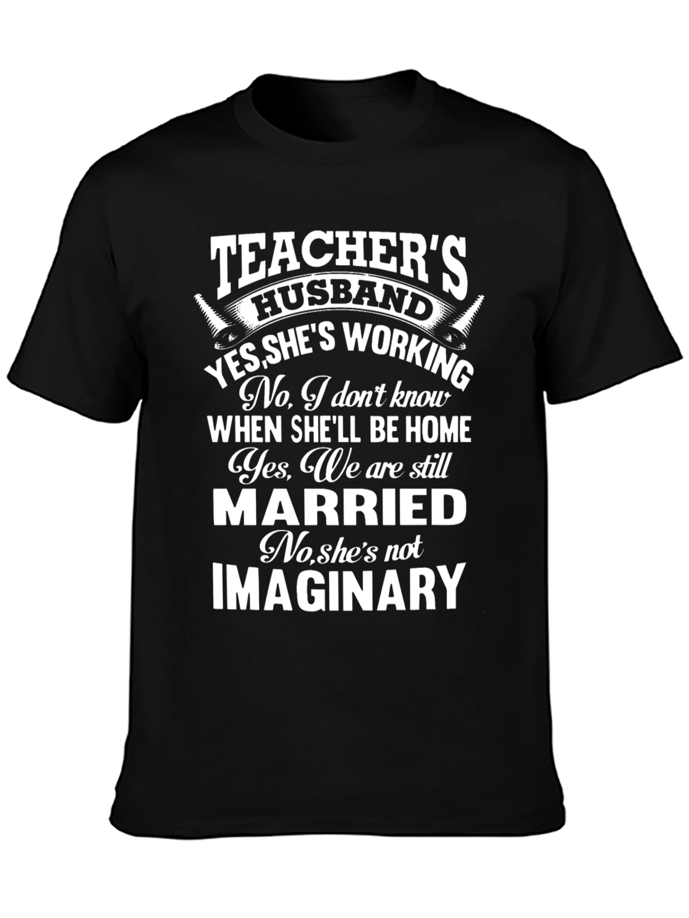 Teachers Husband Graphic T-Shirt