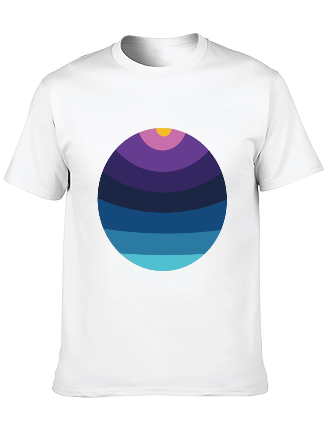 Abstract Horizon Circle T-Shirt